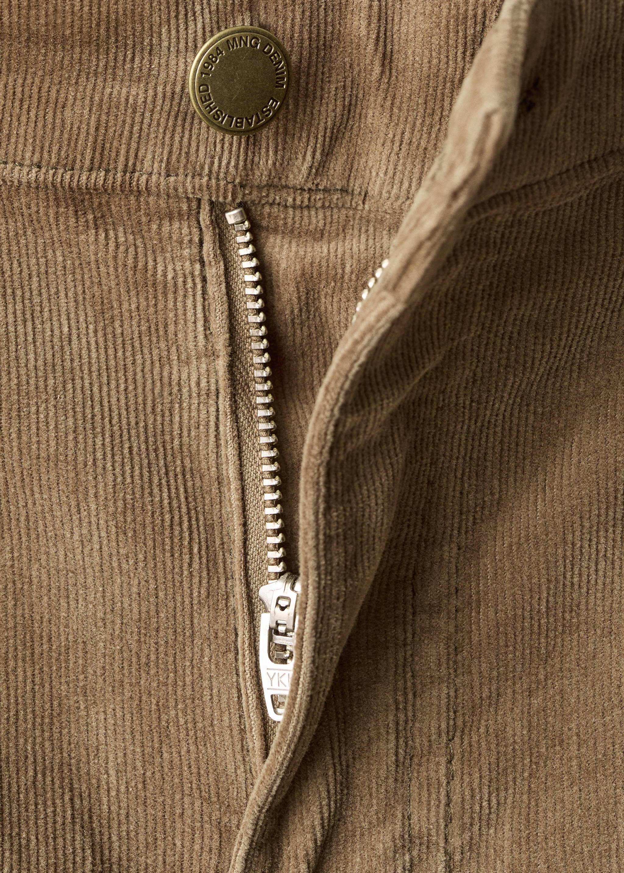 Calças de ganga flare de bombazina - Pormenor do artigo 8