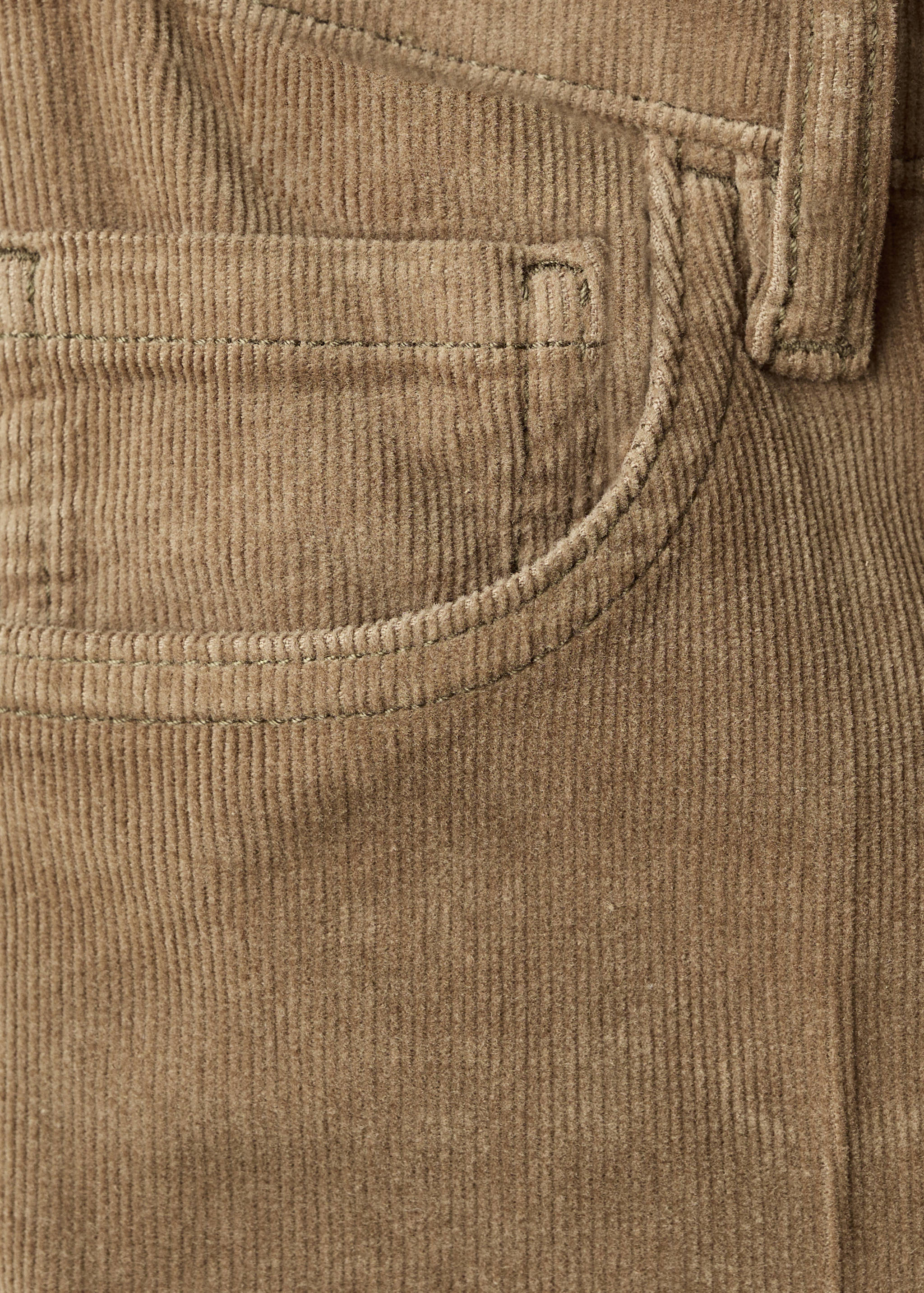 Calças de ganga flare de bombazina - Pormenor do artigo 0