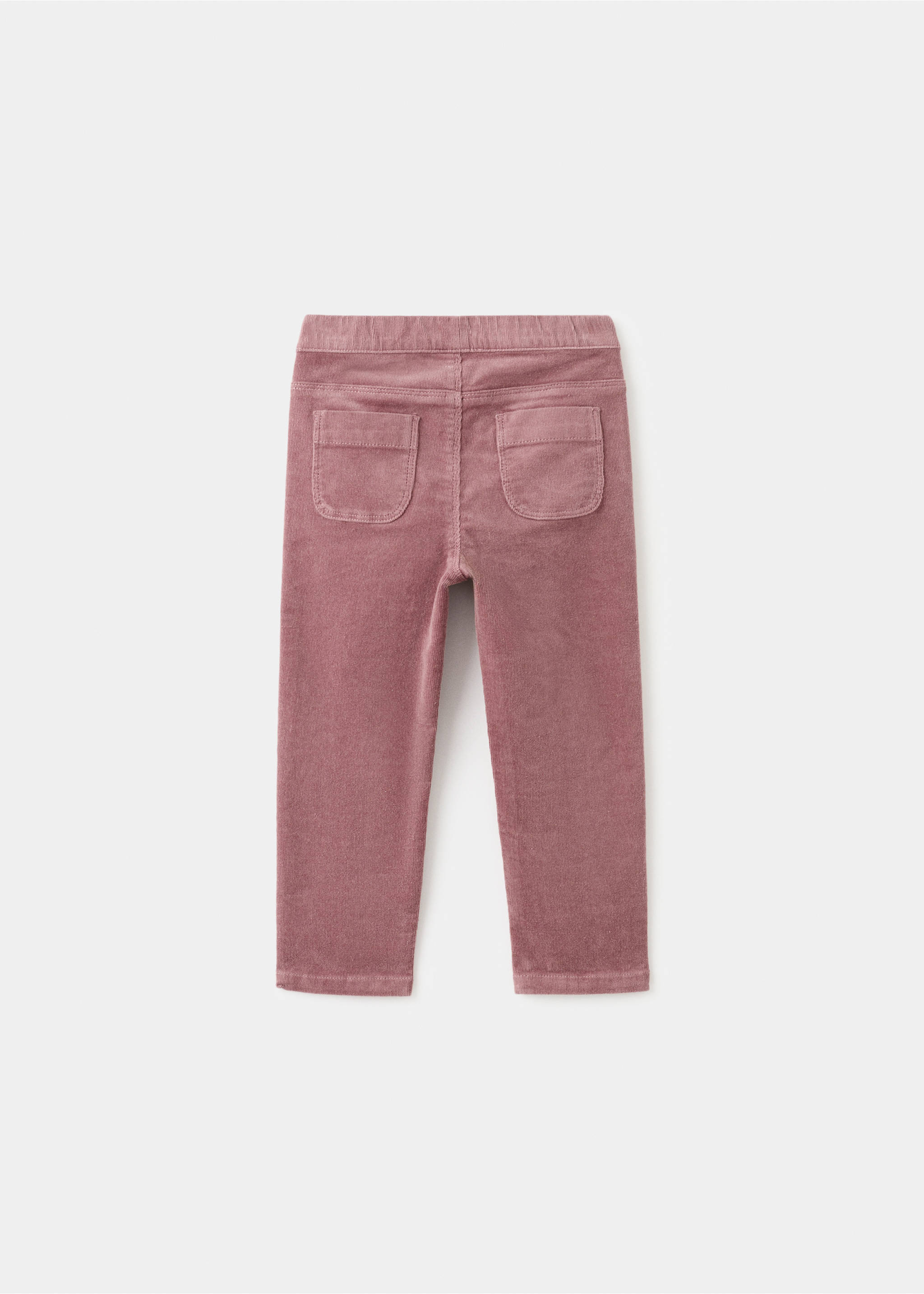 Pantalón recto pana - Reverso del artículo, Rosa palo. Ref: 17057772-00.