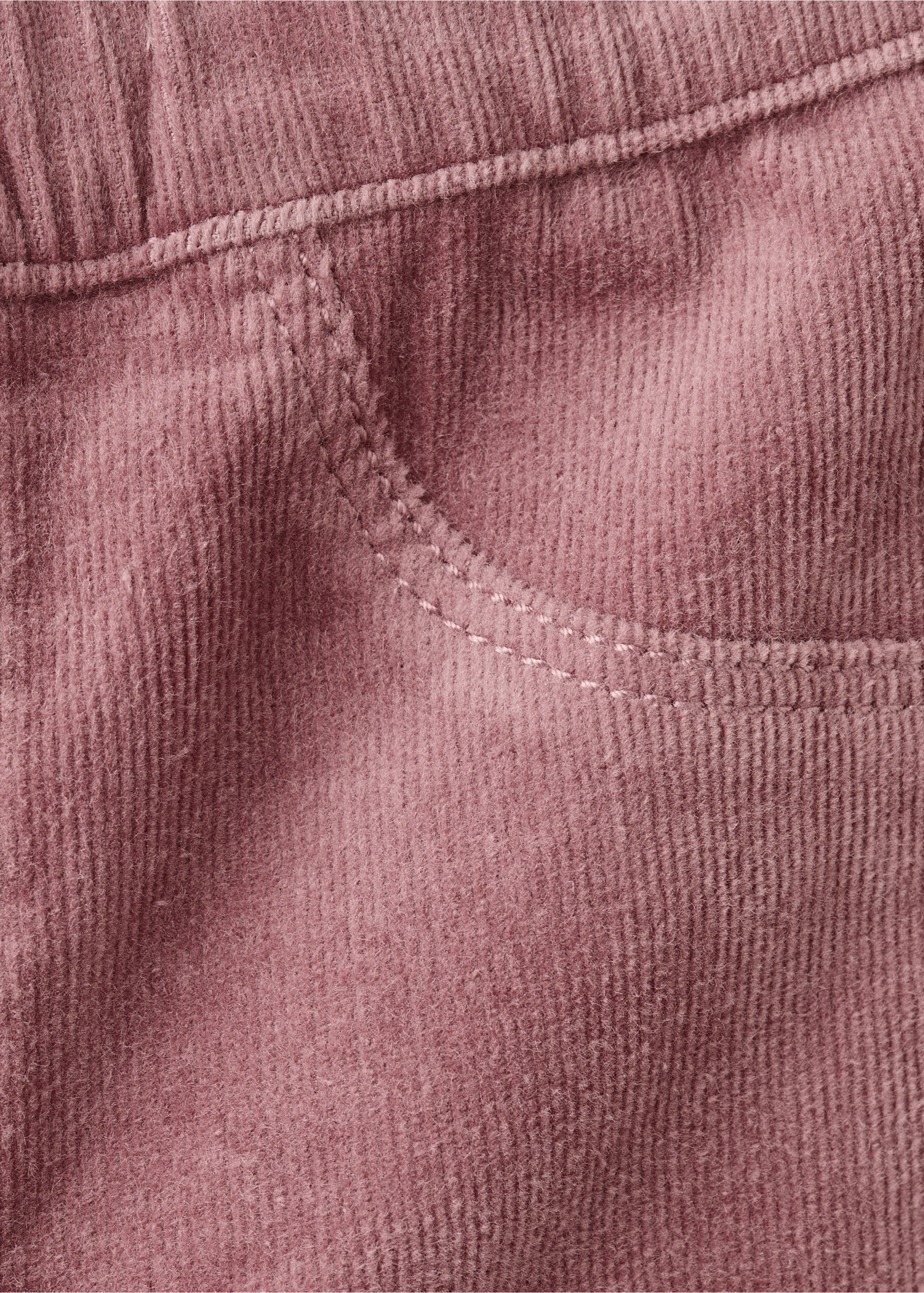 Pantalón recto pana - Detalle del artículo 8, Rosa palo. Ref: 17057772-00.