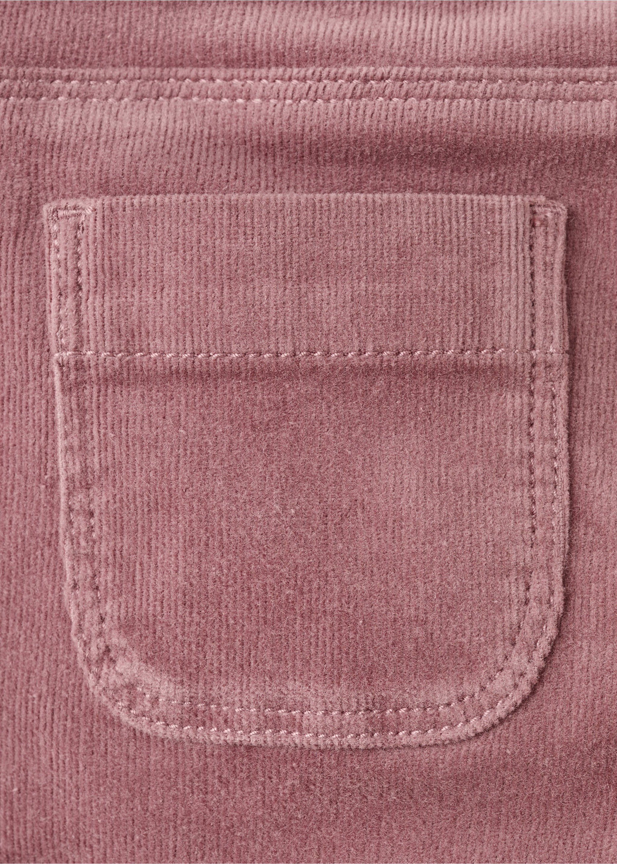 Pantalón recto pana - Detalle del artículo 0, Rosa palo. Ref: 17057772-00.