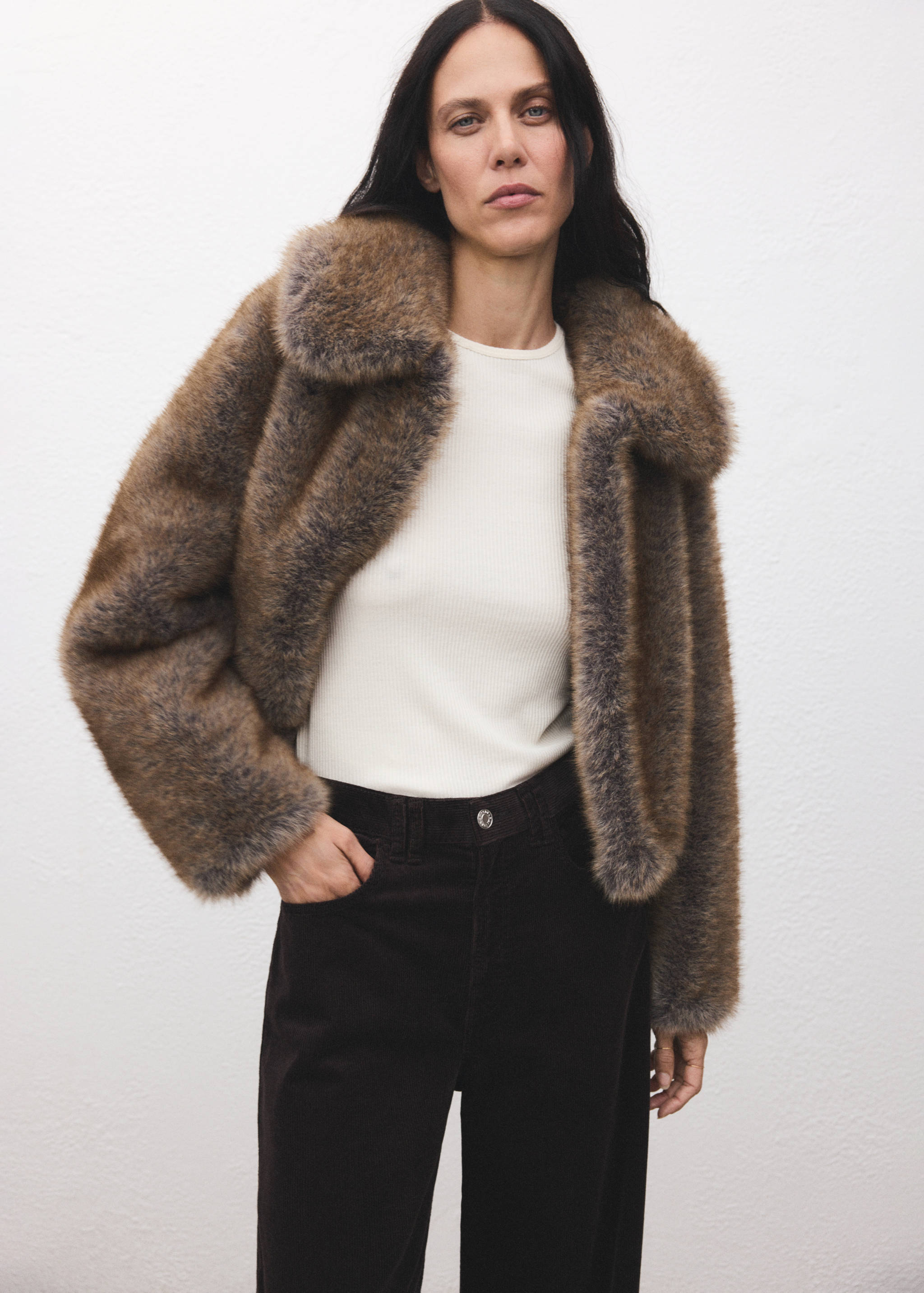 Jeans de bombazina wide leg - Pormenor do artigo 1