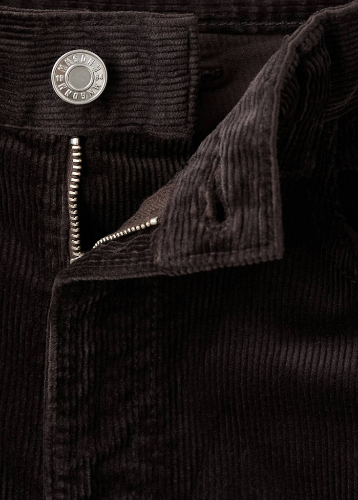 Wide leg corduroy jeans — Chocolate