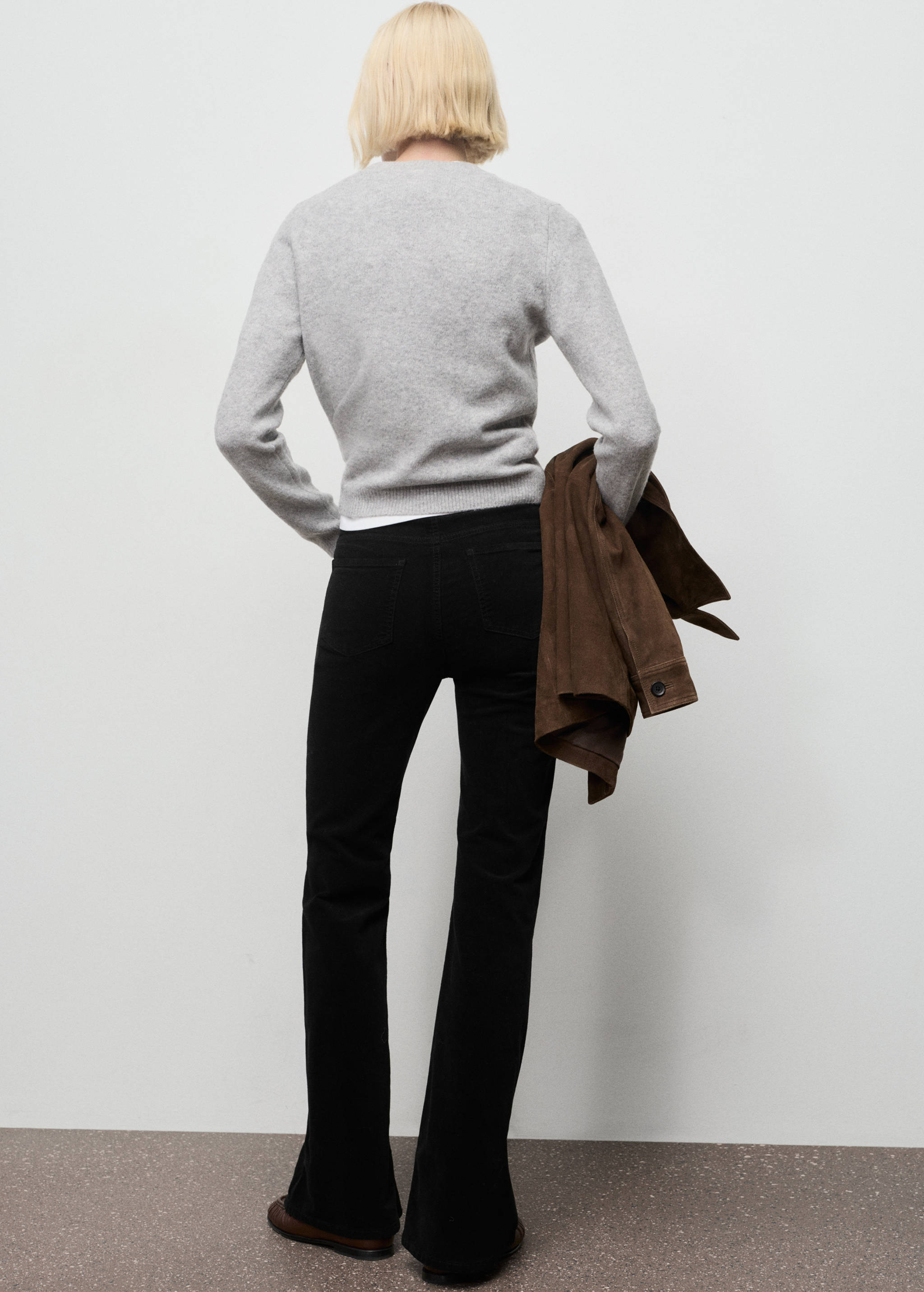 Velvet flared jeans - Reverse of the article