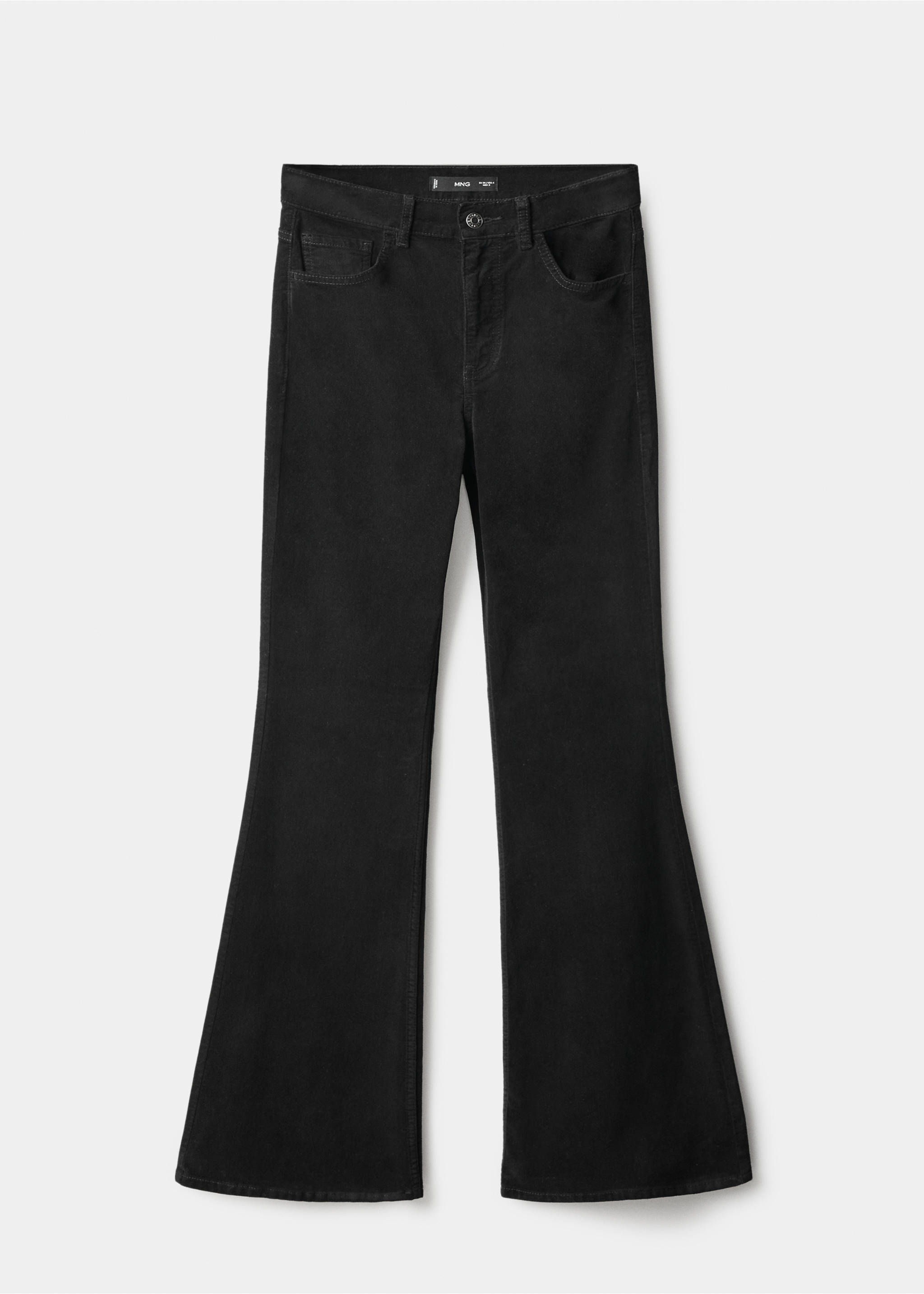 Velvet flared jeans - Article without model, Black. Ref: 17057781-00.