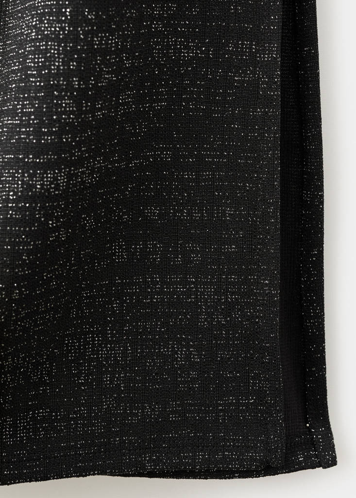 Long lurex skirt — Black