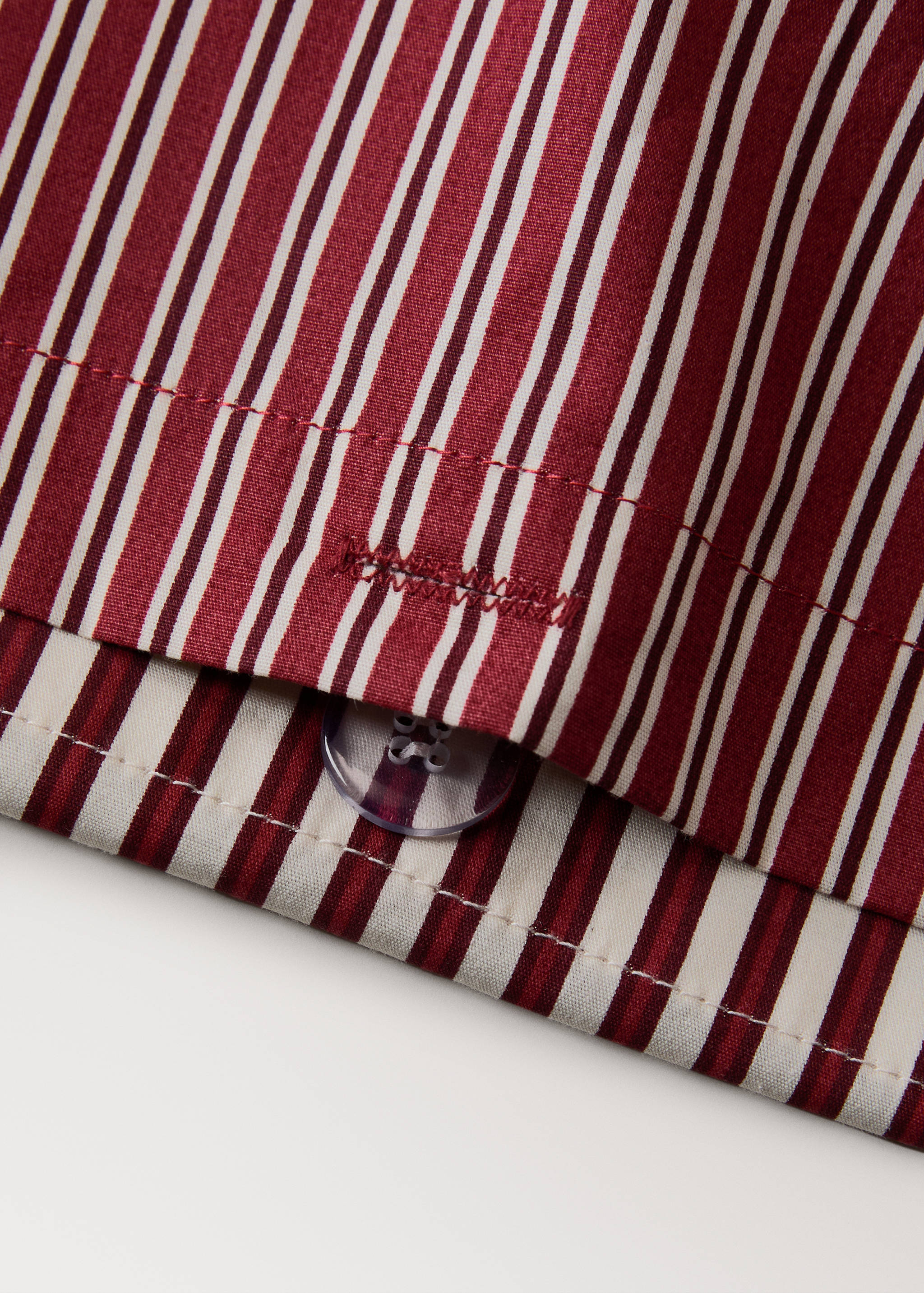 Capa de edredão de percal de 200 fios às riscas reversível Cama  90 cm - Pormenor do artigo 1