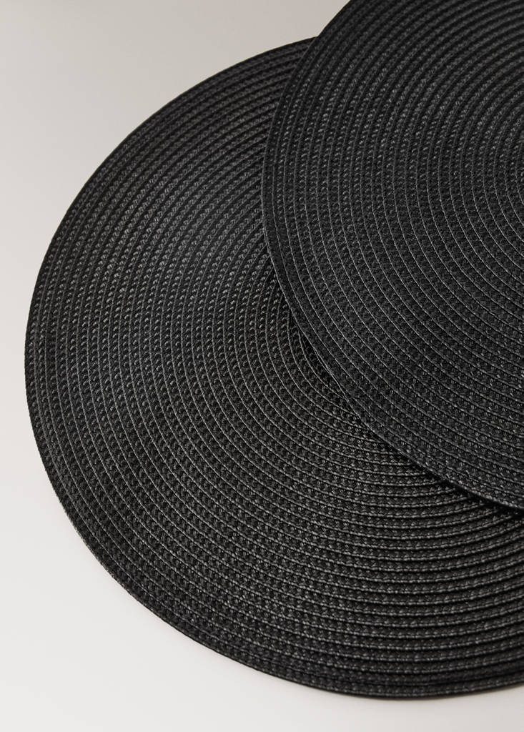 Polypropylene placemats — Black
