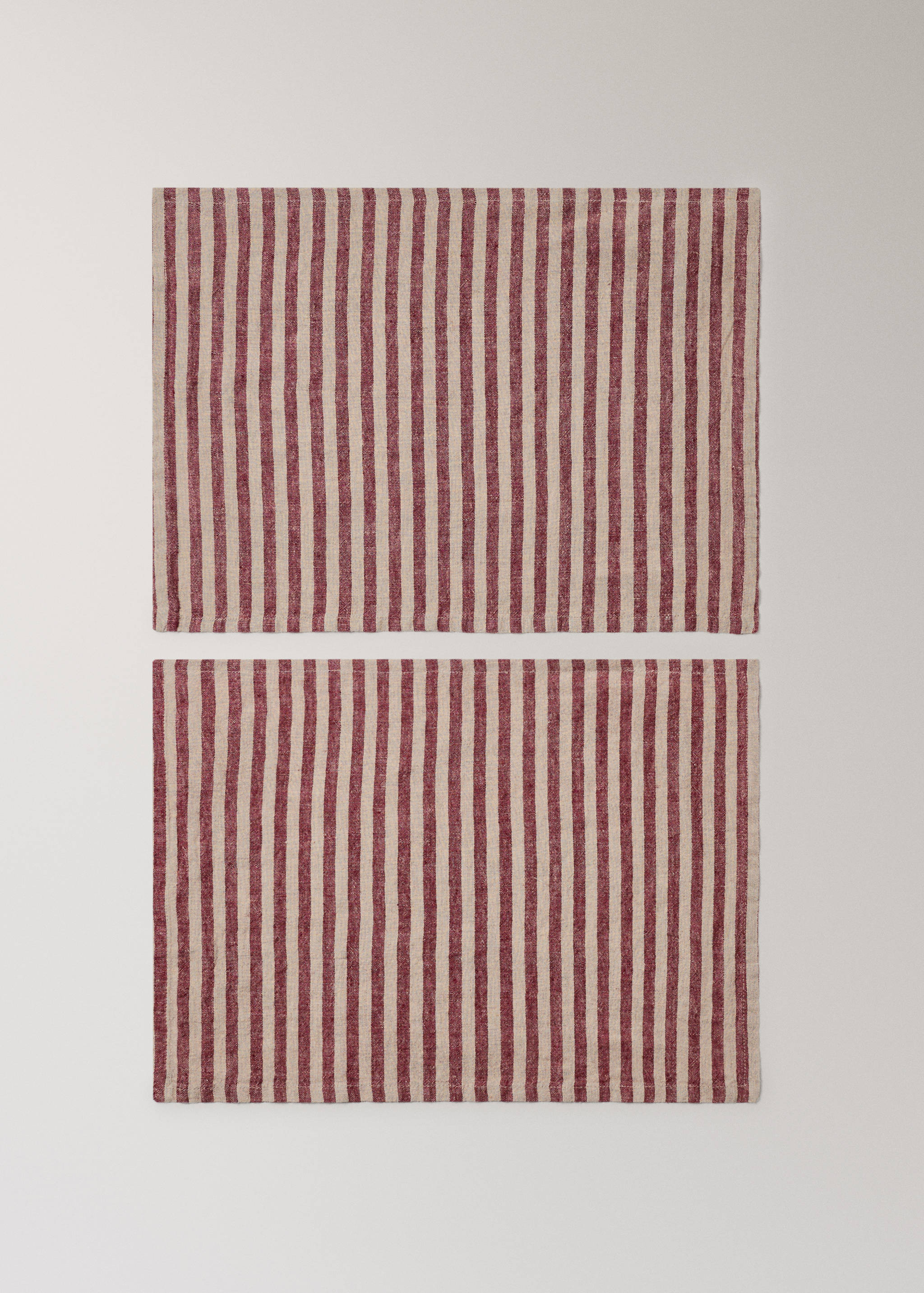 100% linen striped placemats - Article without model