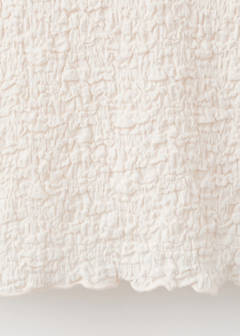 Textured crepe top — Ecru 8
