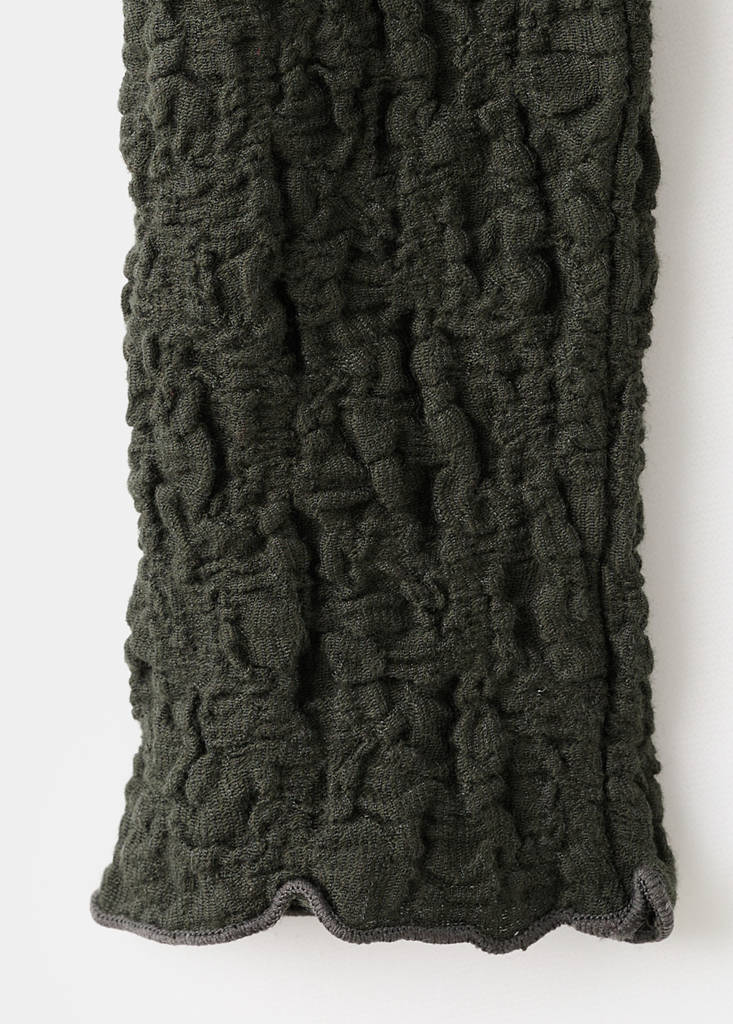 Textured crepe top — Khaki