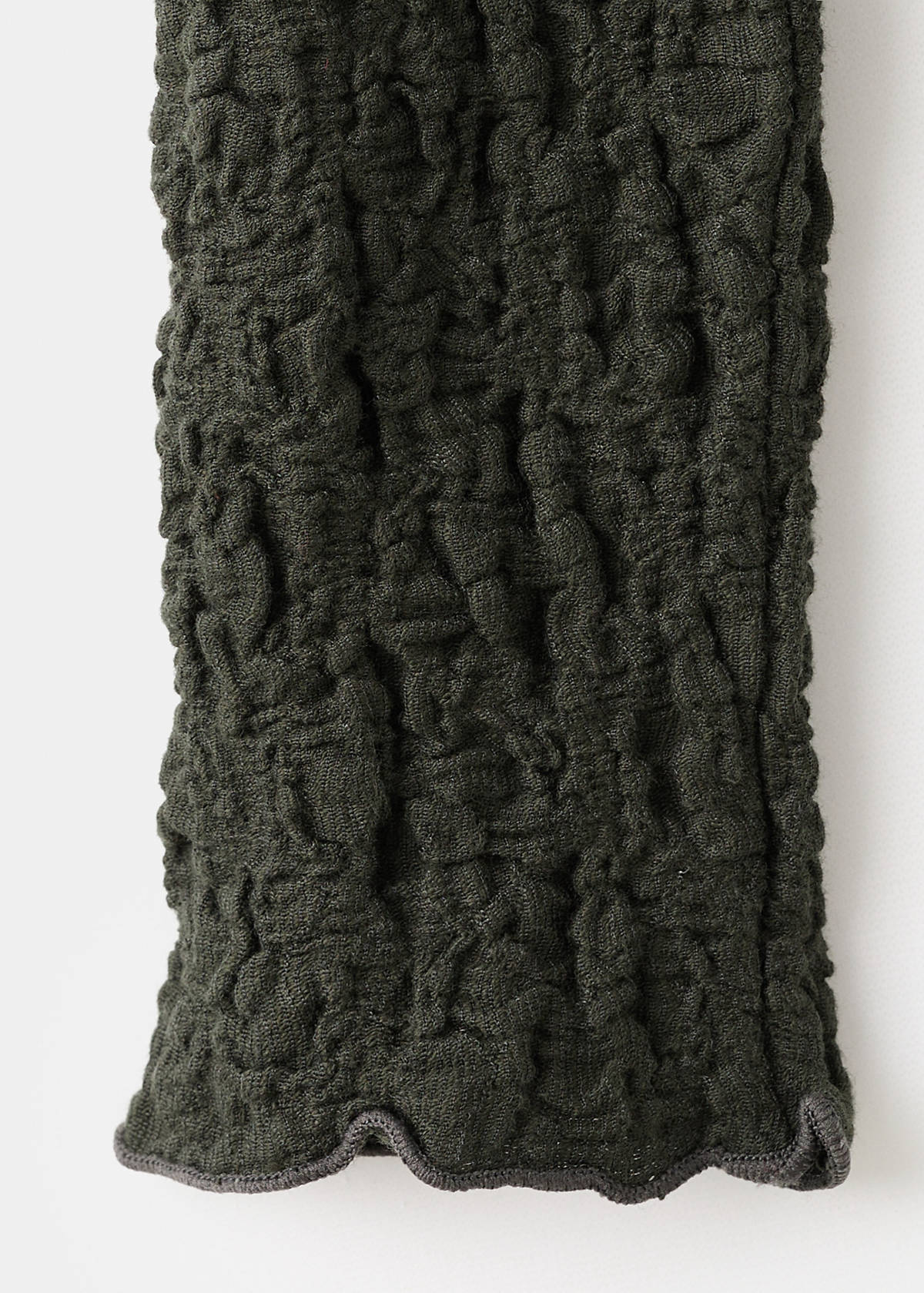 Textured crepe top — Khaki