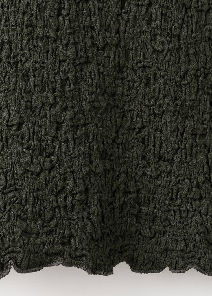 Textured crepe top — Khaki