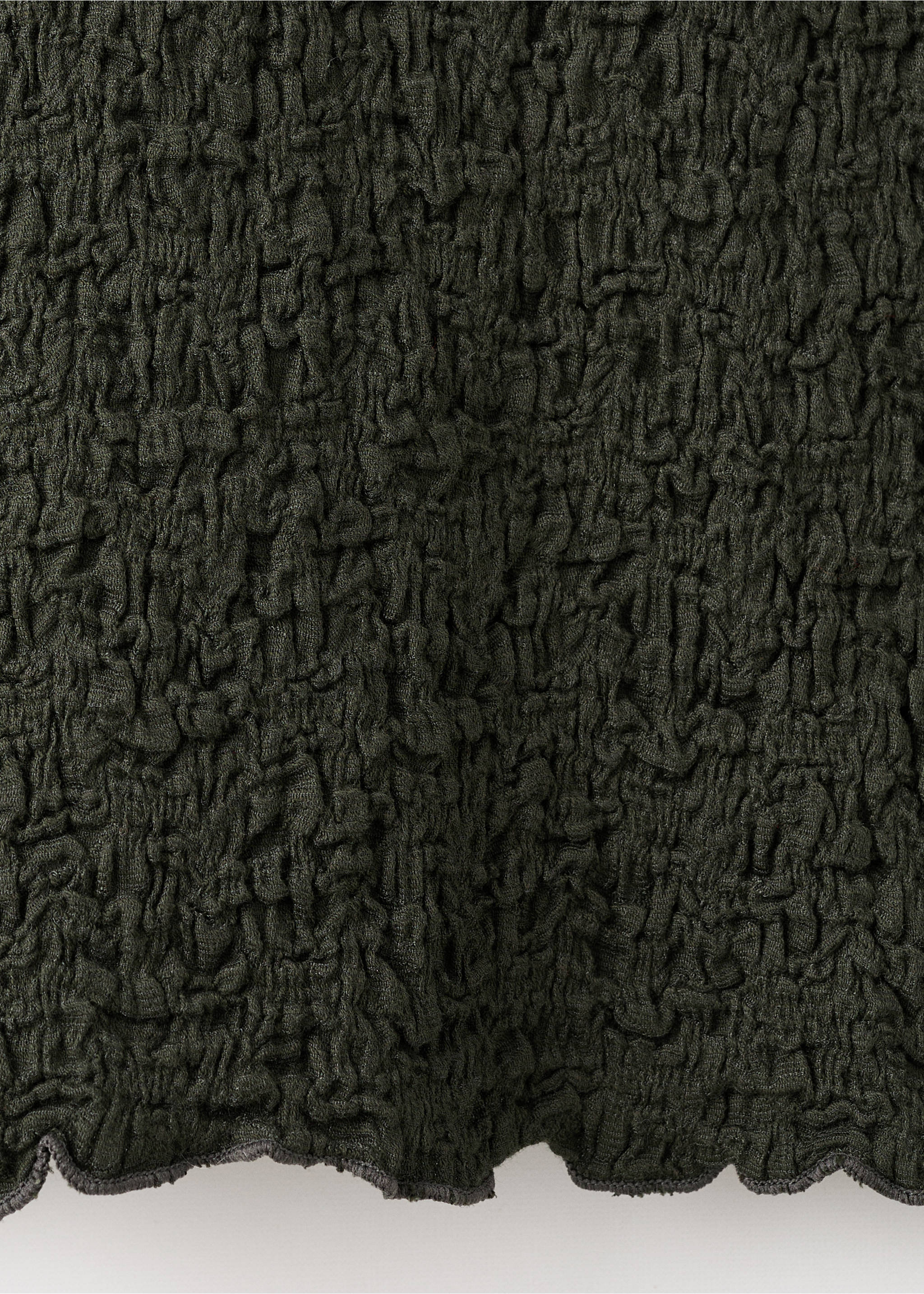 Textured crepe top - Details of the article 0, Khaki. Ref: 17057793-00.