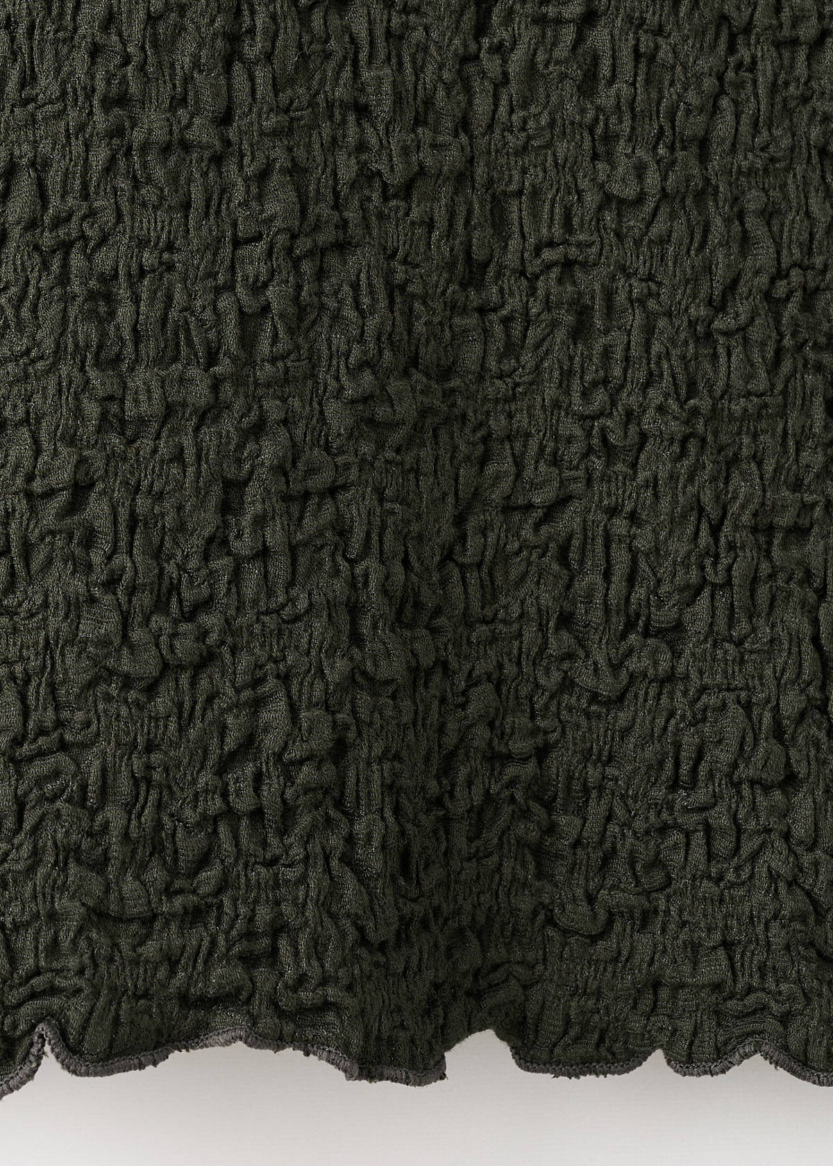 Textured crepe top — Khaki