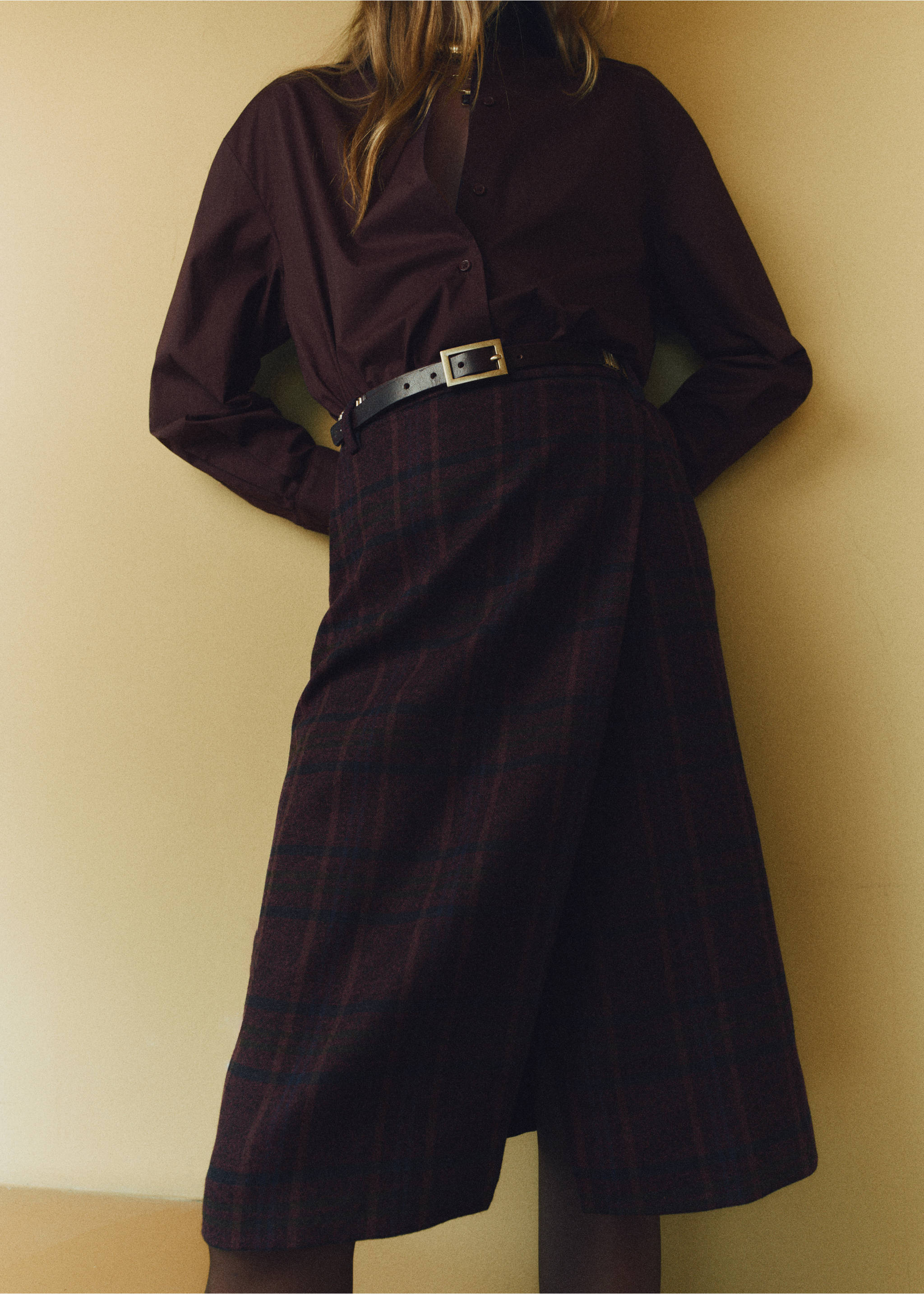Oversize poplin shirt - Medium plane, Brown. Ref: 17057801-00.