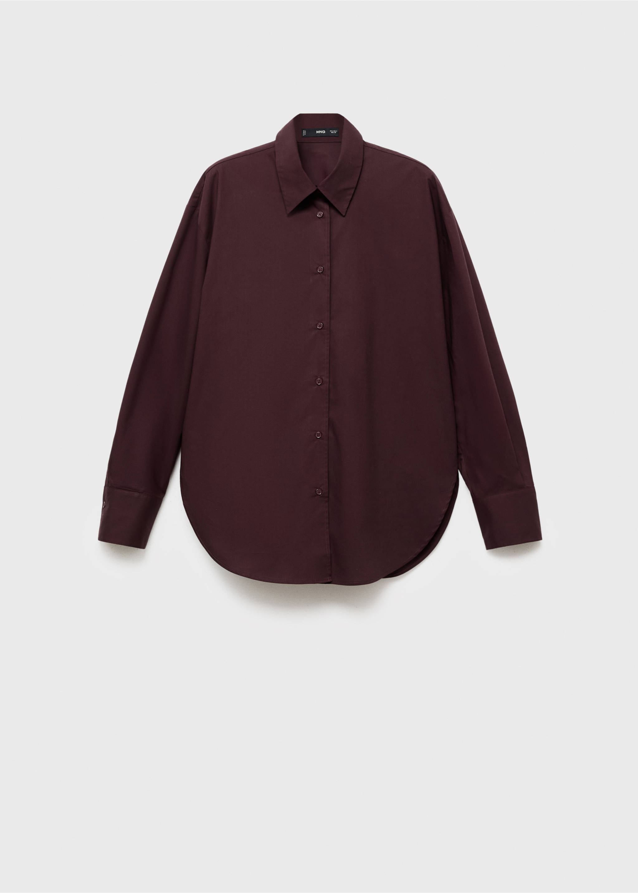 Oversize poplin shirt - Article without model, Brown. Ref: 17057801-00.
