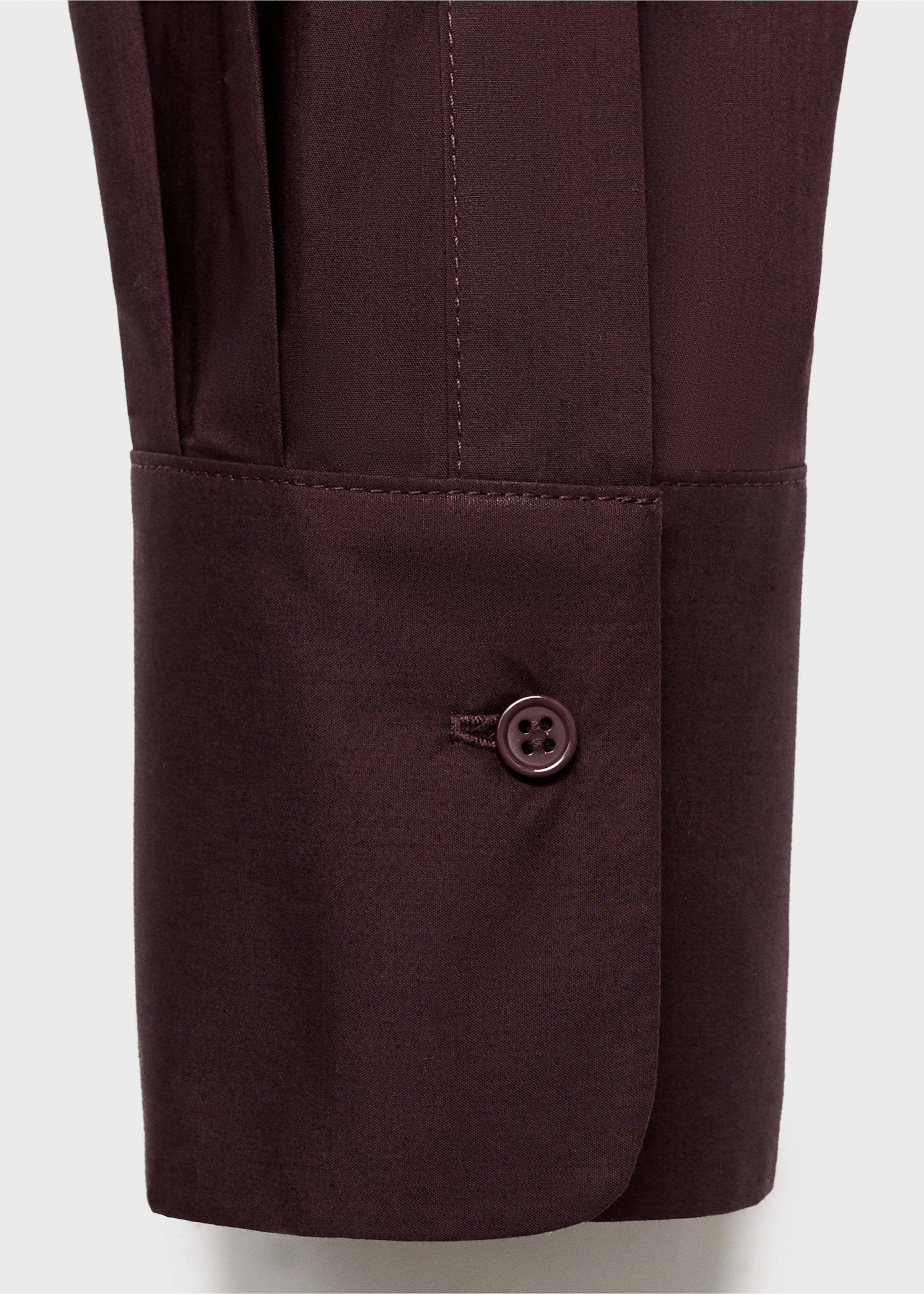 Oversize poplin shirt - Details of the article 0, Brown. Ref: 17057801-00.