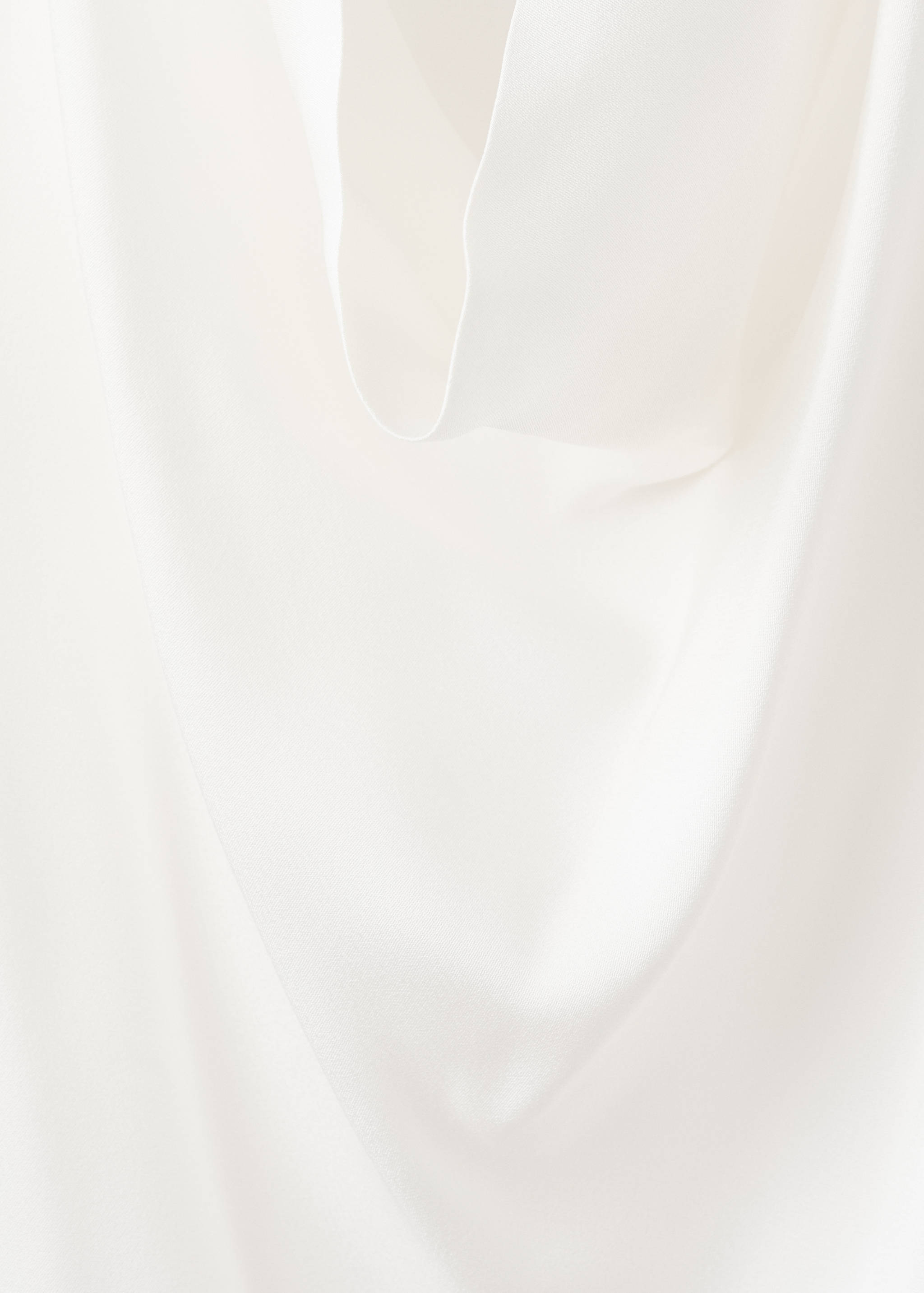 Satin blouse with draped neck - Details of the article 0