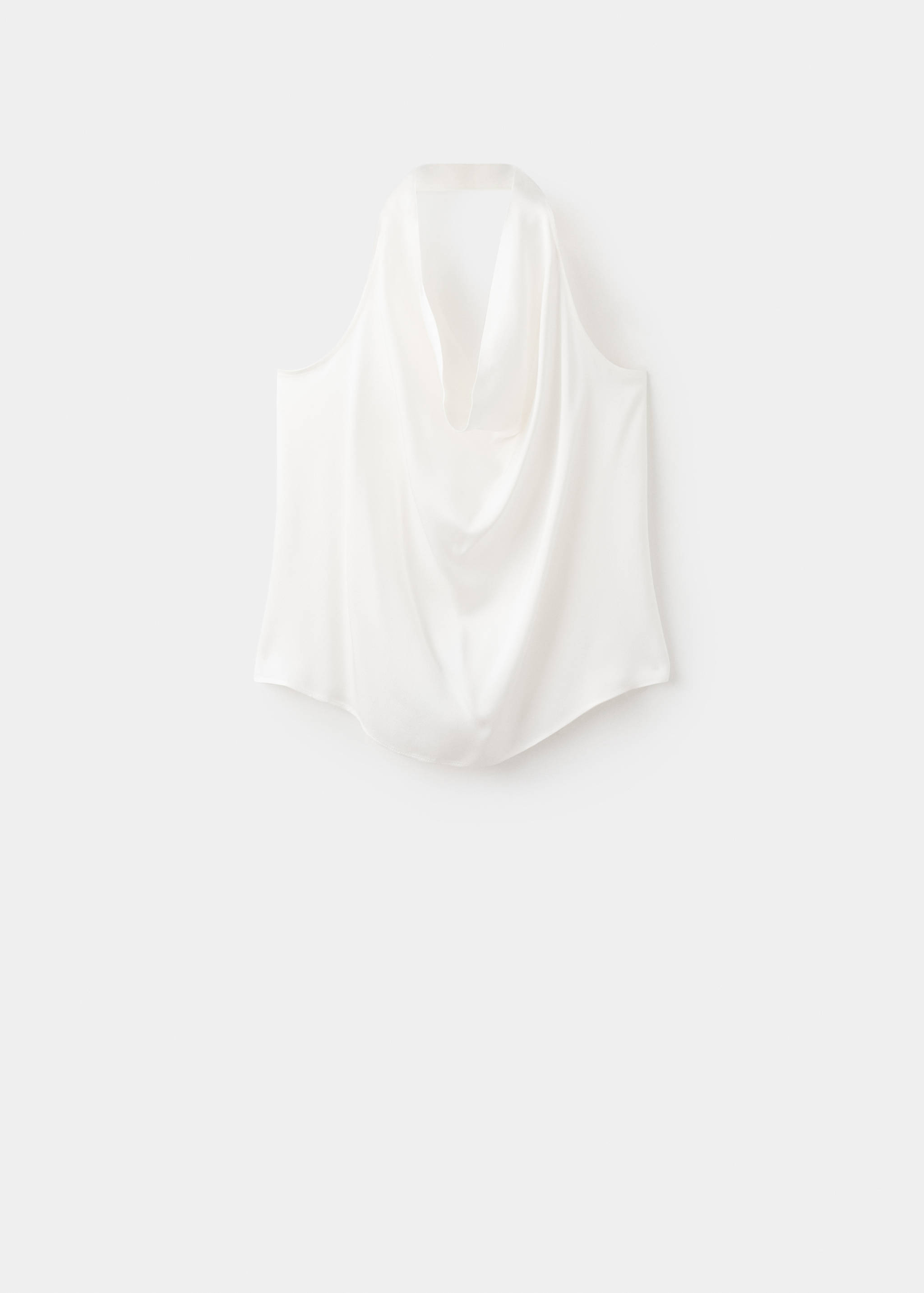 Satin blouse with draped neck - Article without model