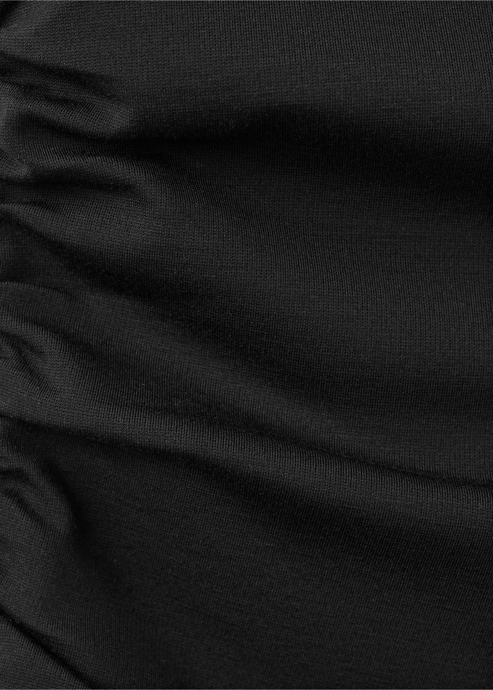 Top cuello perkins fruncidos - Detalle del artículo 0, Negro. Ref: 17057805-00.