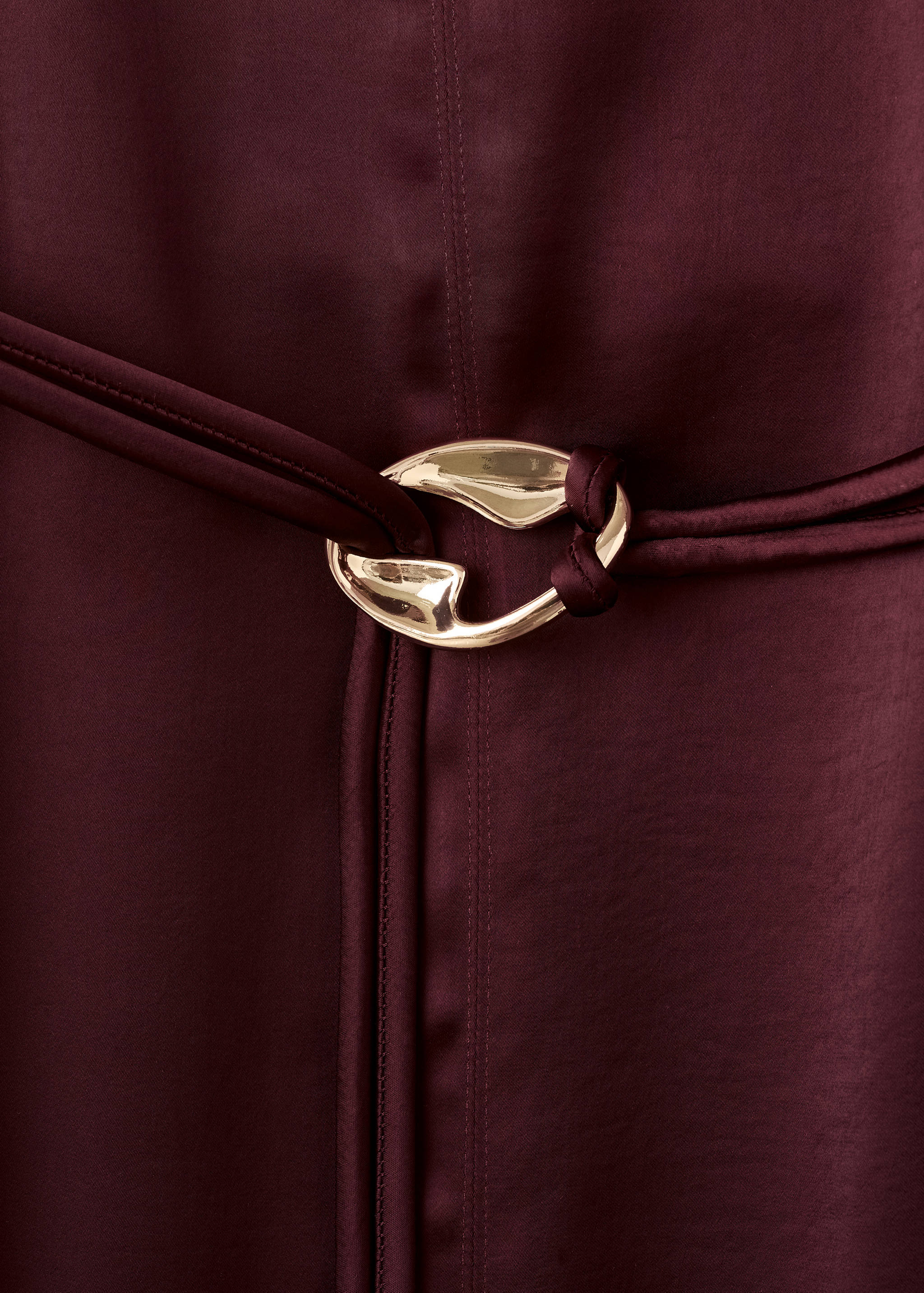 Belt satin dress - Details of the article 8