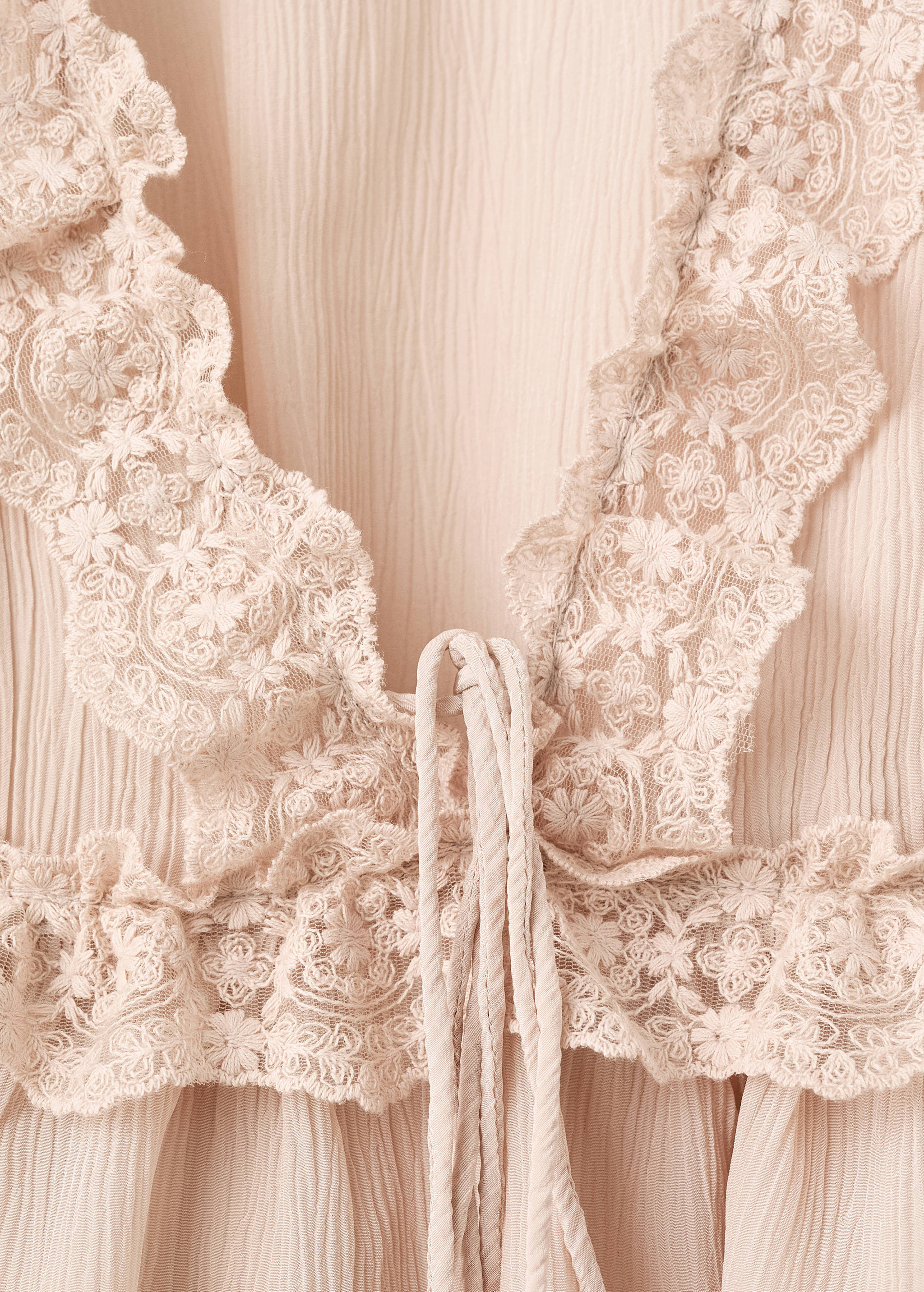 V-neck blouse with lace trim - Details of the article 8