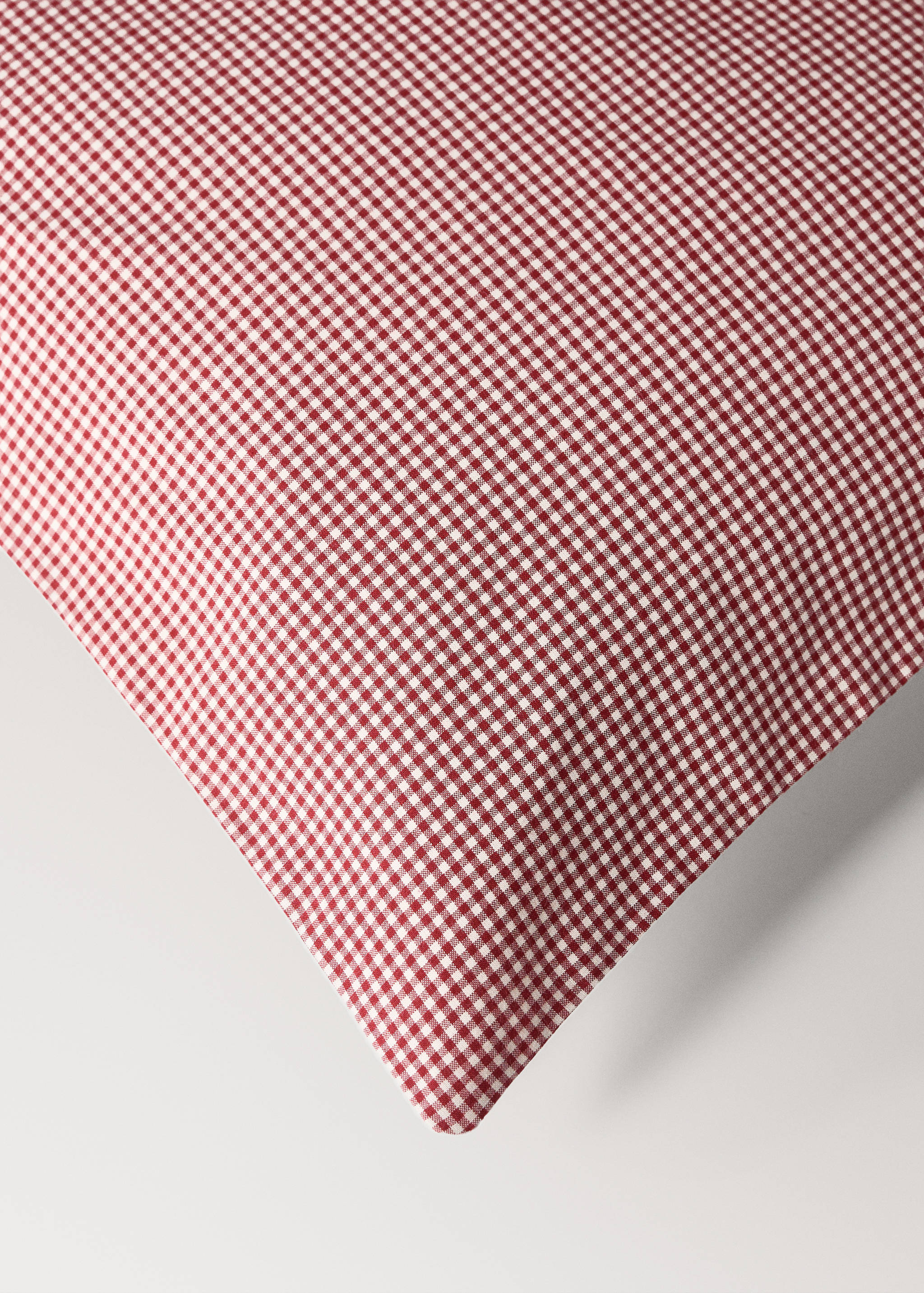 Yarn-dyed gingham-check children's duvet cover for cot - Details of the article 3