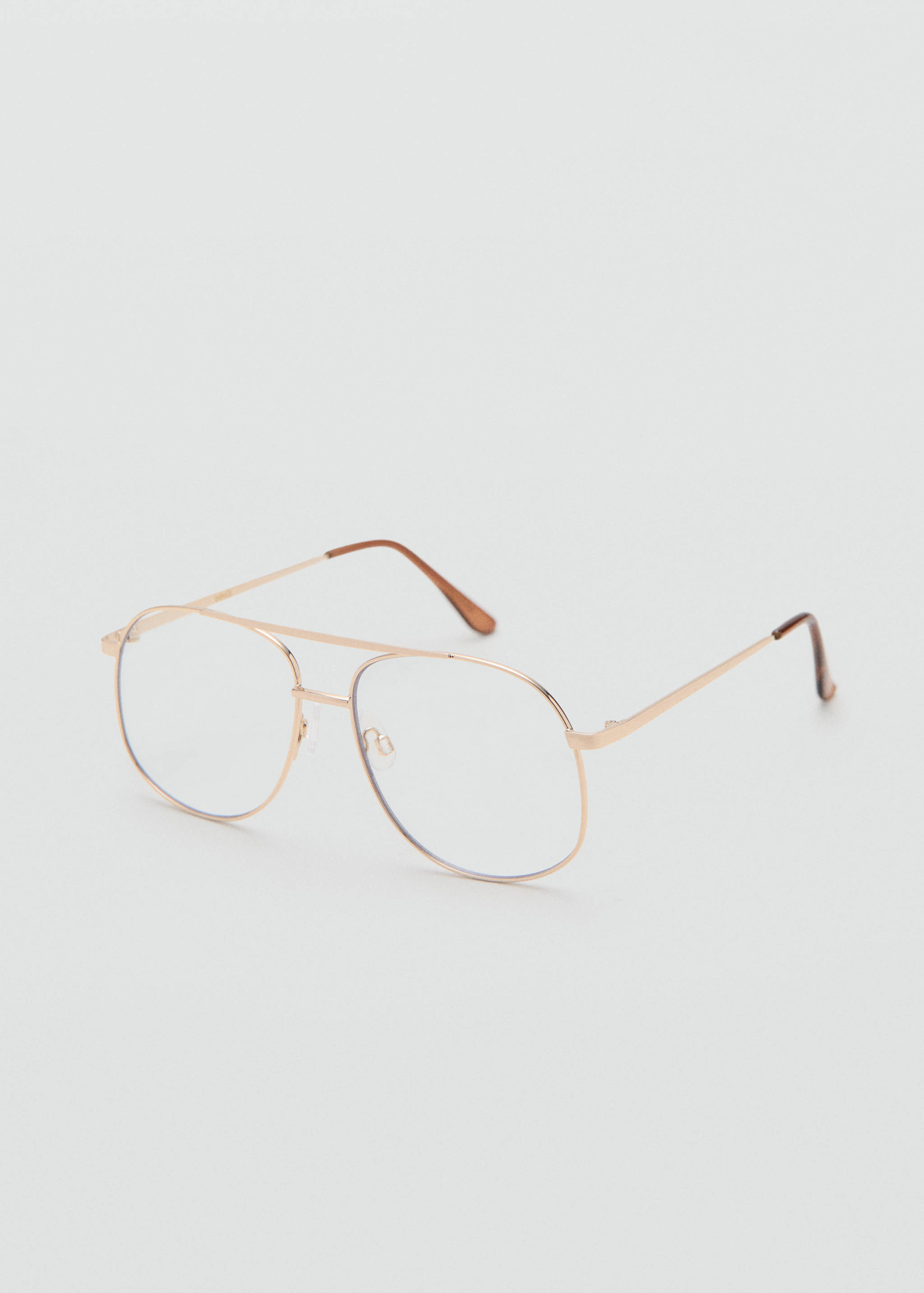 Aviator metallic frame glasses - Medium plane