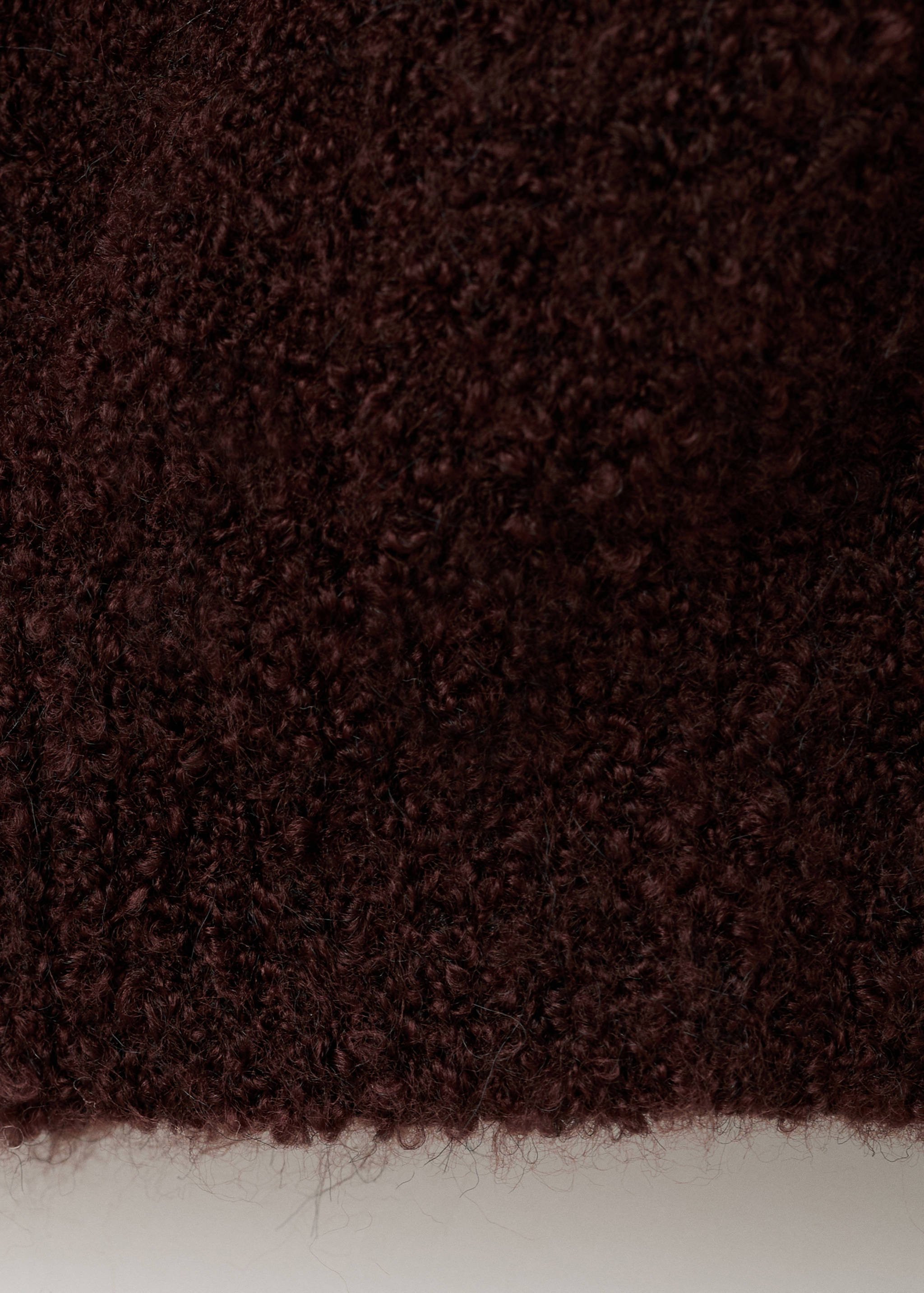 Veste en maille bouclée avec col en velours côtelé - Détail de l'article 0
