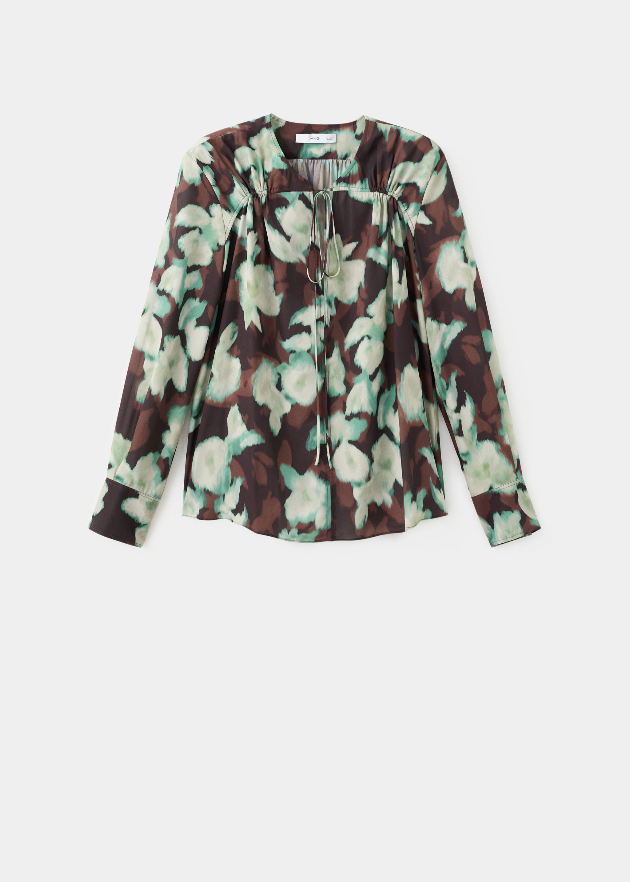 V-neck blouse with tie - Article without model