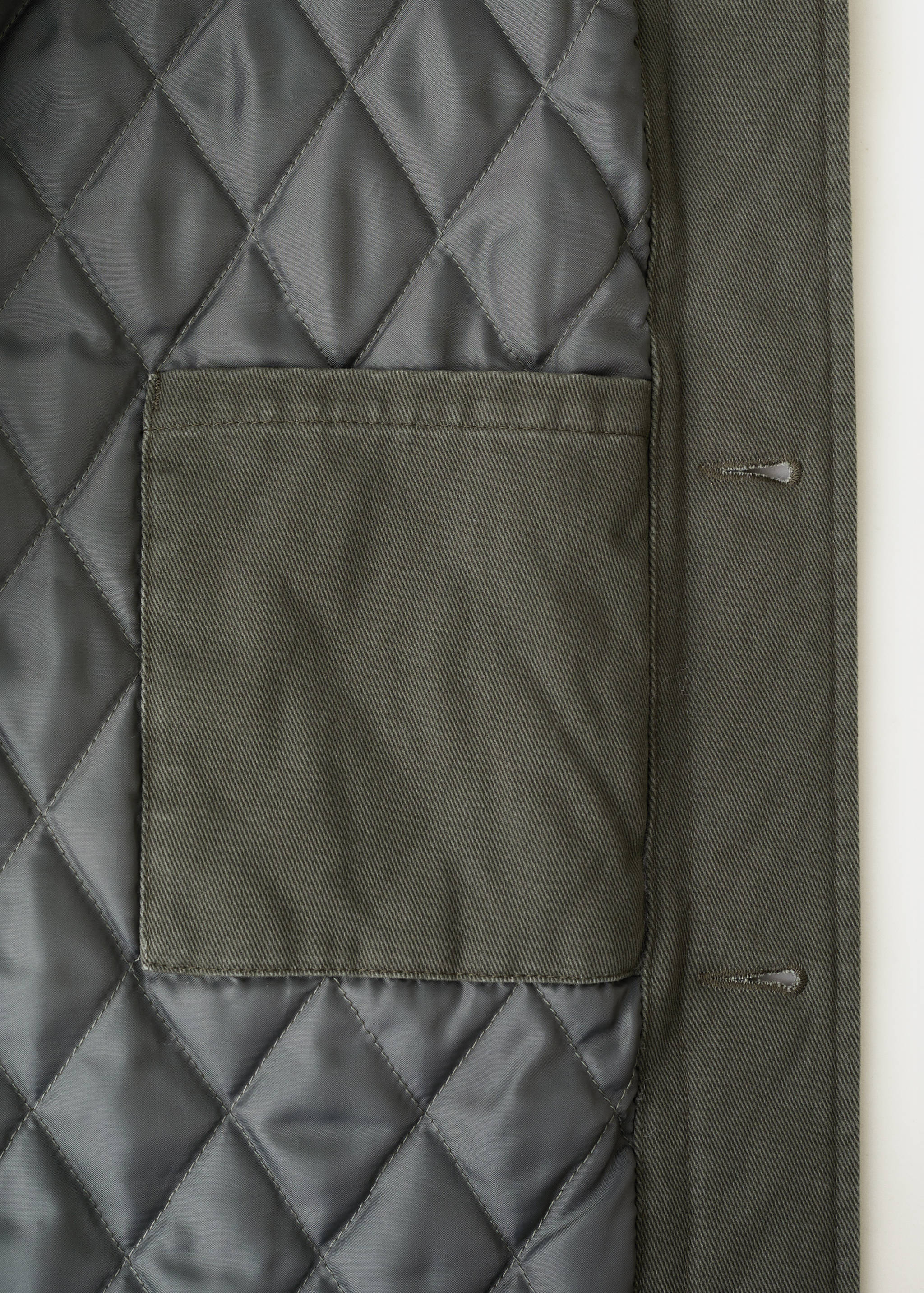 灯芯绒领口绗缝夹克 - null