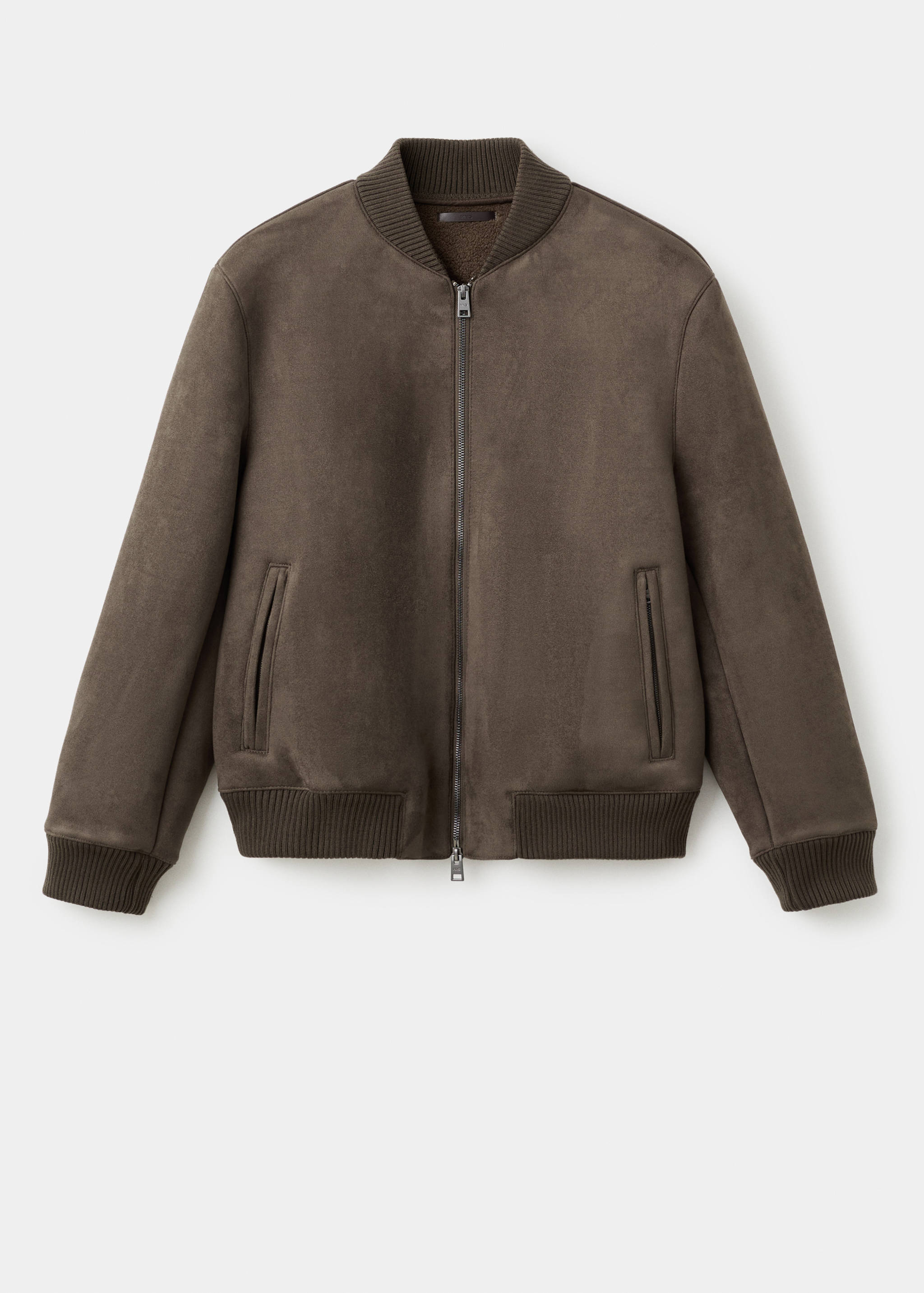 Suede-effect bomber jacket - Article without model