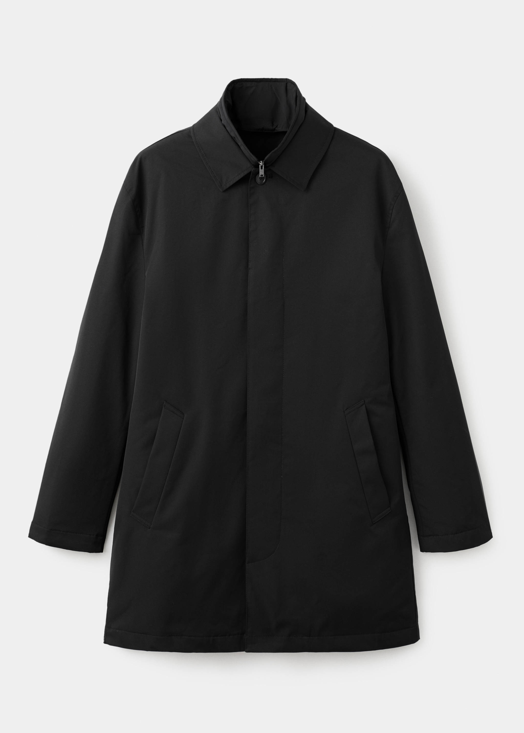 绗缝防水风衣 - null