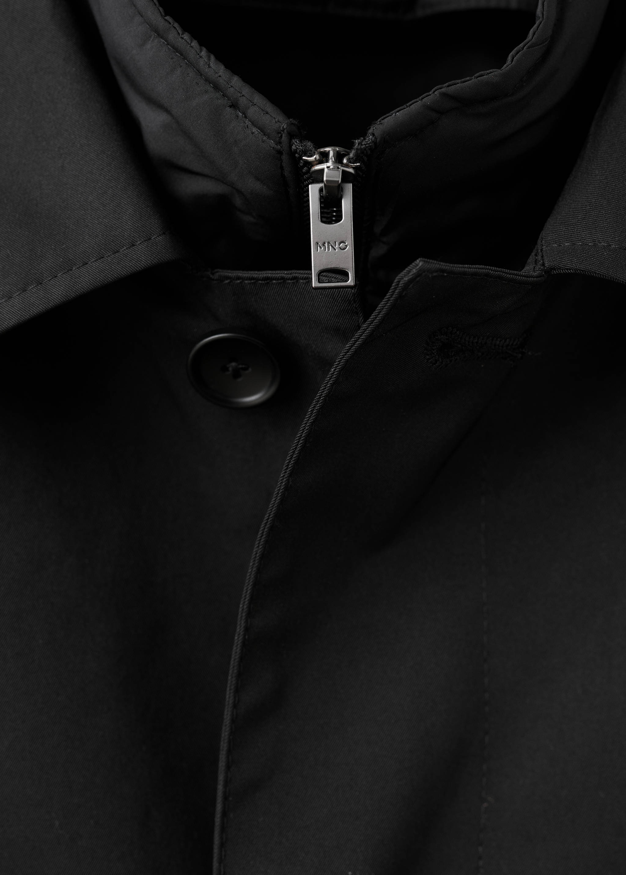 绗缝防水风衣 - null