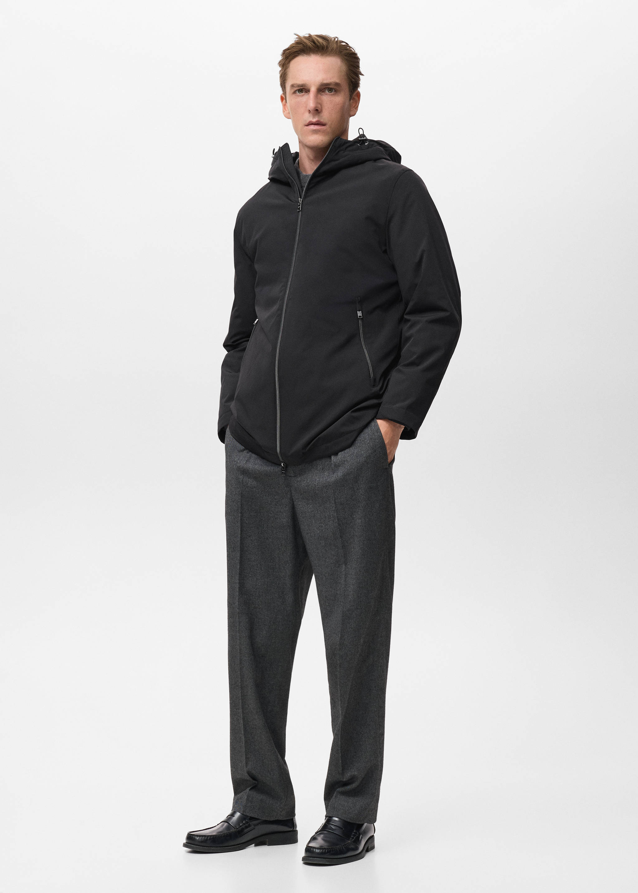 Water-repellent hooded parka - Details of the article 2