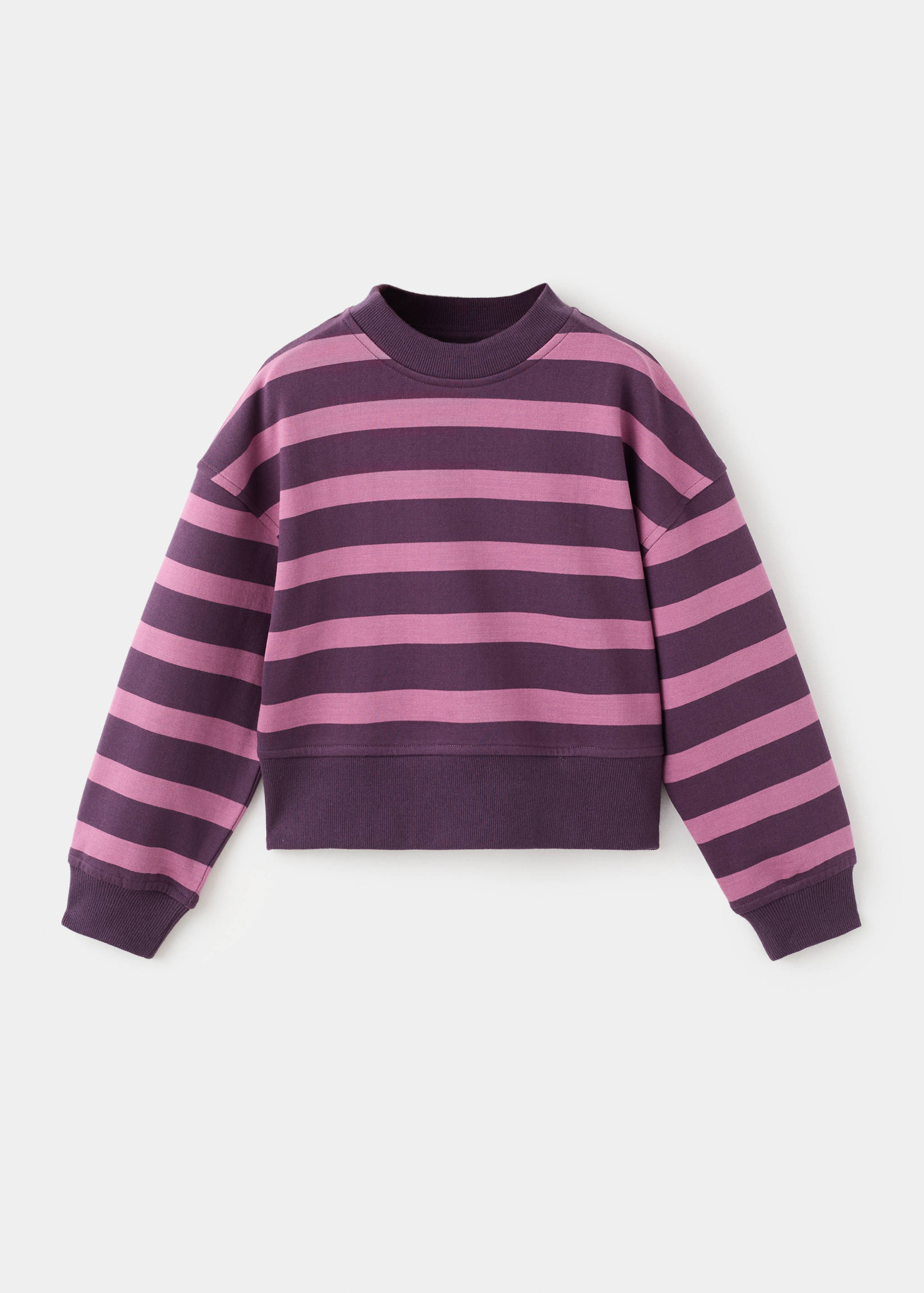Striped cotton-blend sweatshirt - Article without model