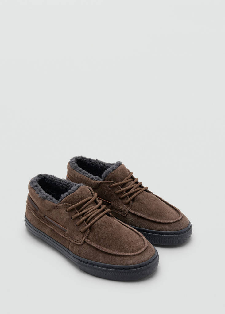 Lace-up leather shoes — Brown