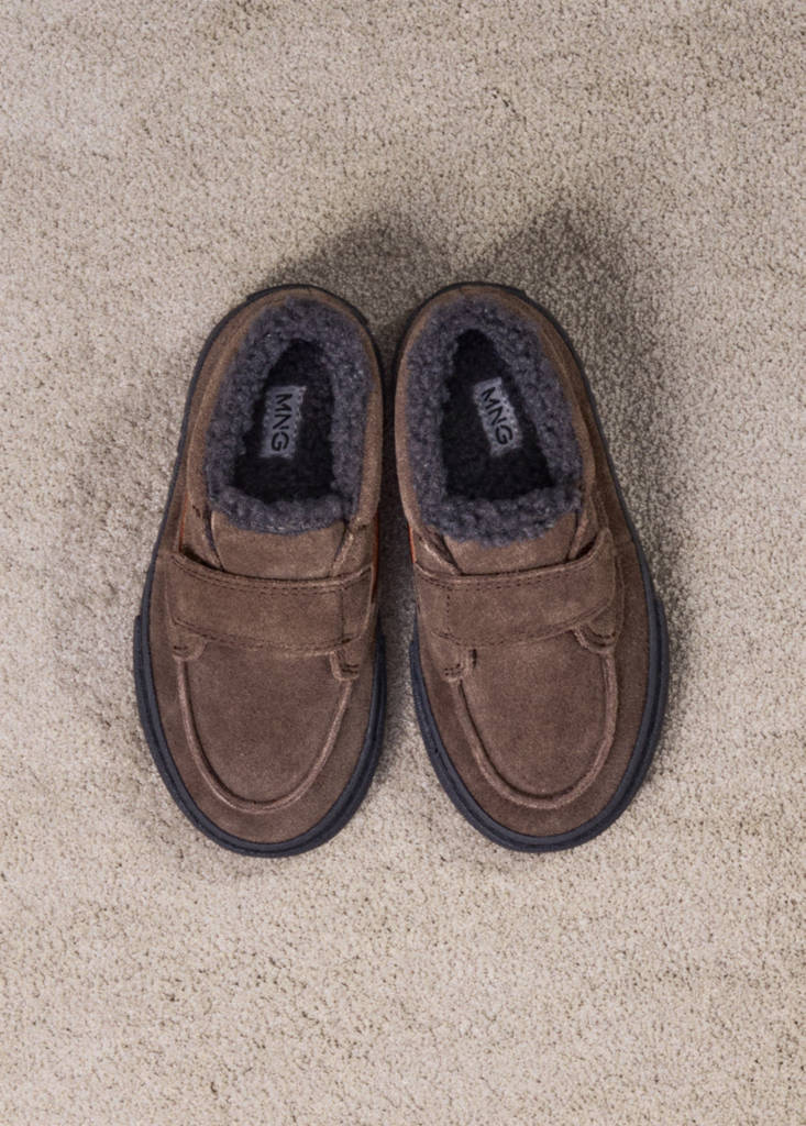 Velcro leather shoes — Brown