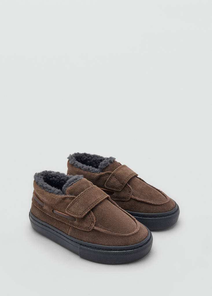 Velcro leather shoes — Brown