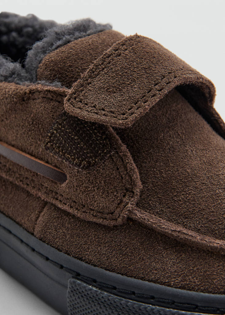 Velcro leather shoes — Brown