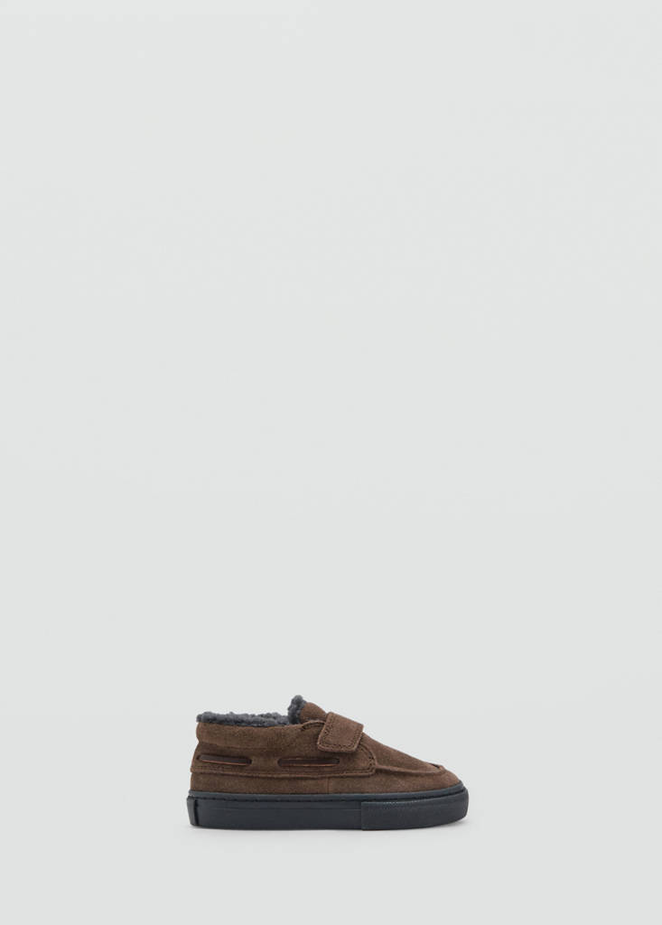 Velcro leather shoes — Brown