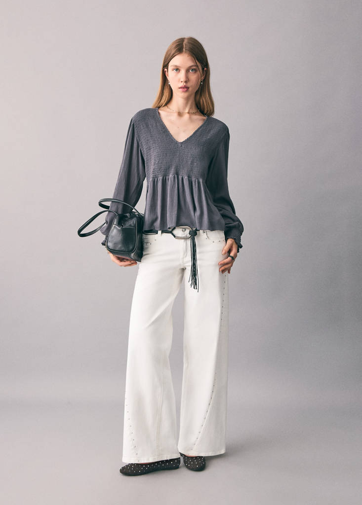 Low-waist studded jeans — Off White