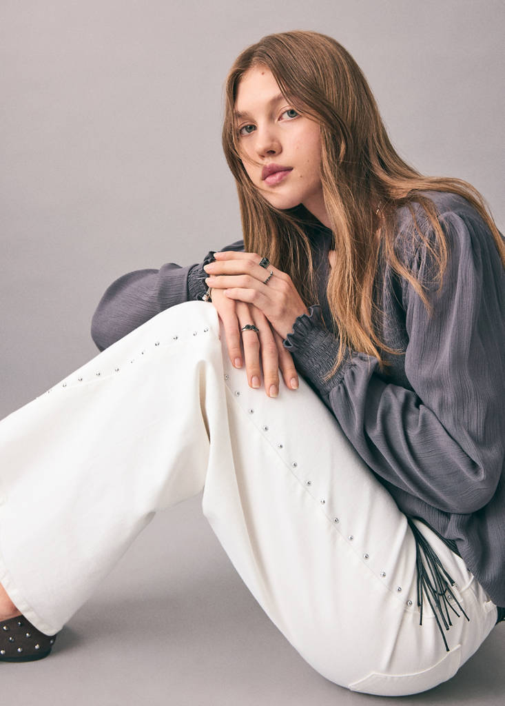 Low-waist studded jeans — Off White