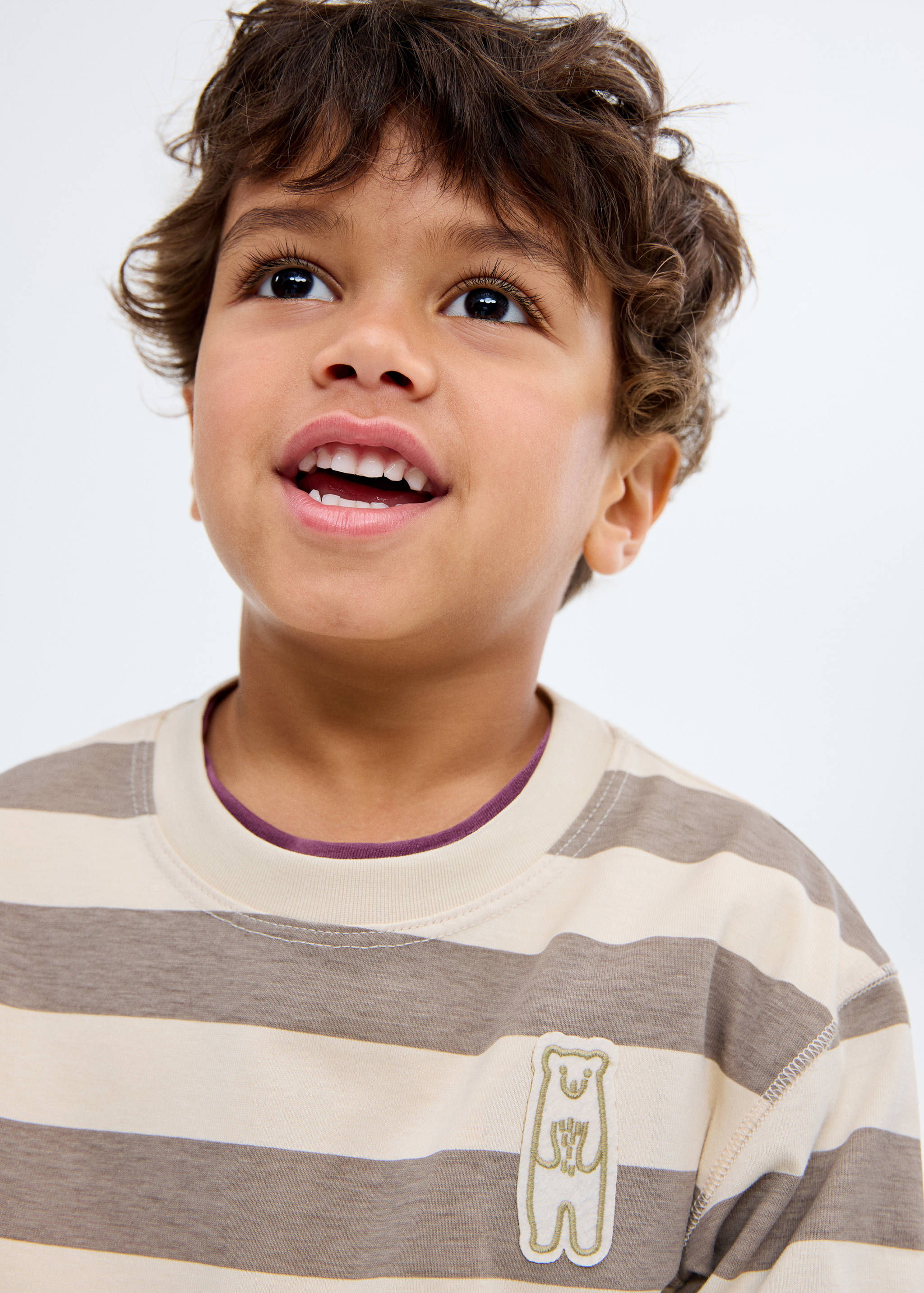 Patch striped t-shirt - Details of the article 1