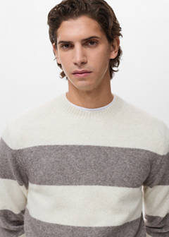 Wool-blend striped sweater — Ecru 4