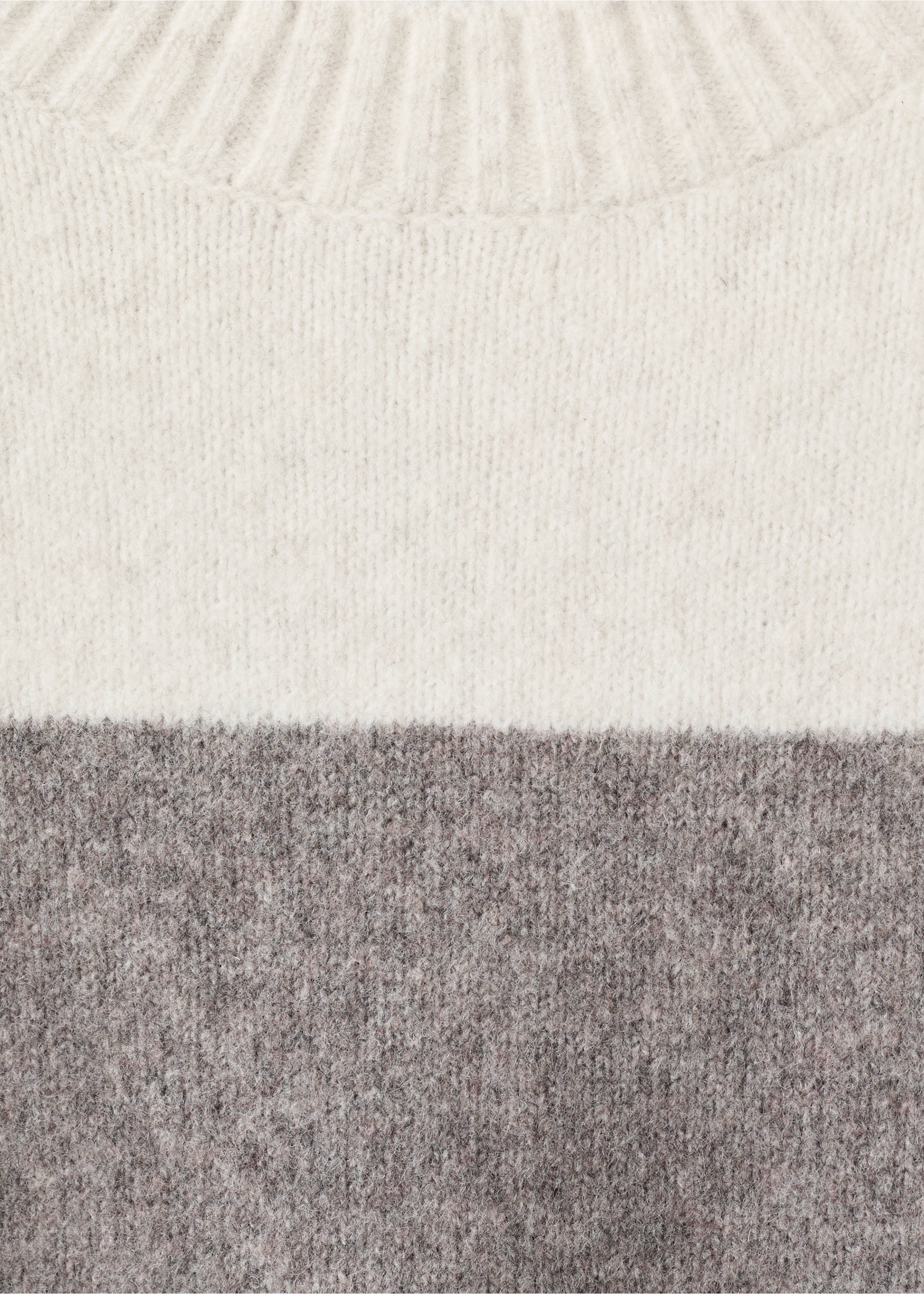 Jersey rayas mezcla lana - Detalle del artículo 0, Crudo. Ref: 17057896-00.