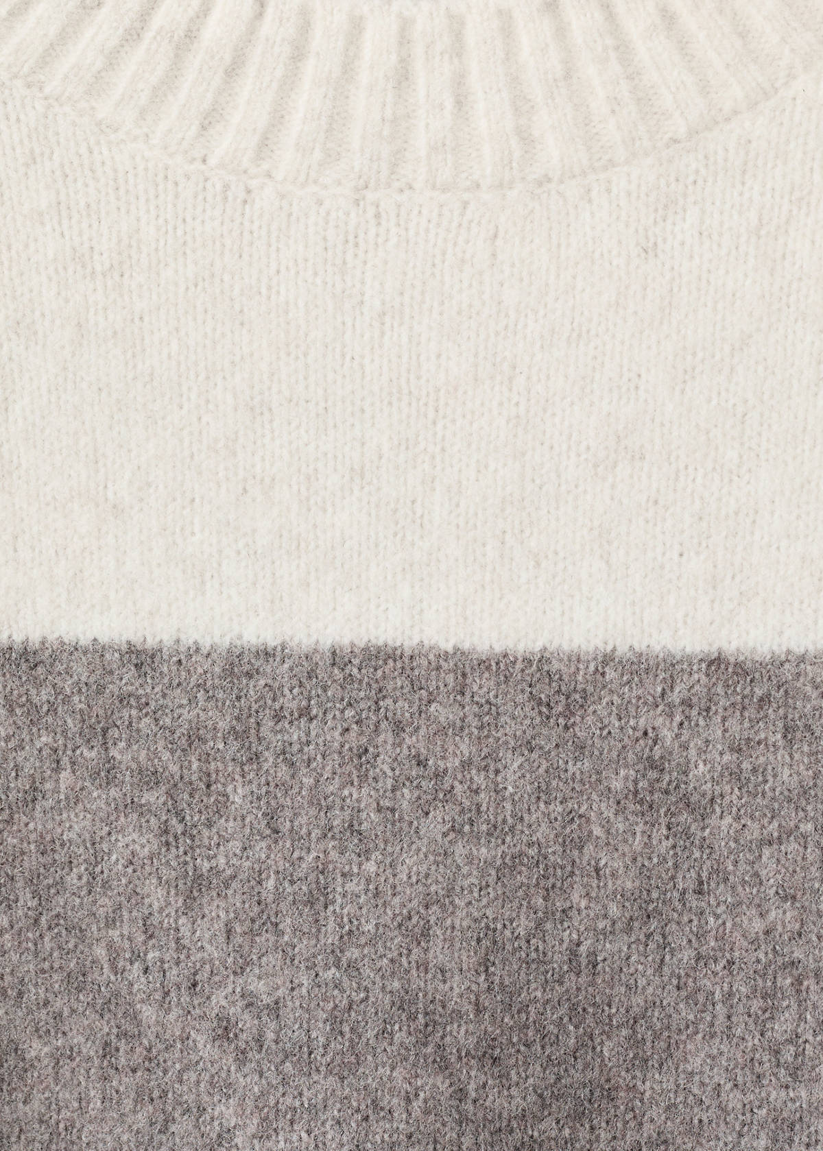 Wool-blend striped sweater — Ecru