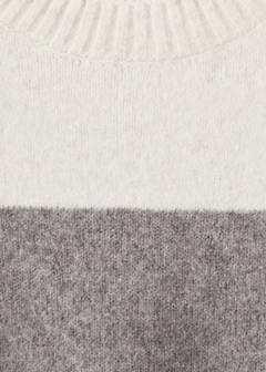Wool-blend striped sweater — Ecru 9