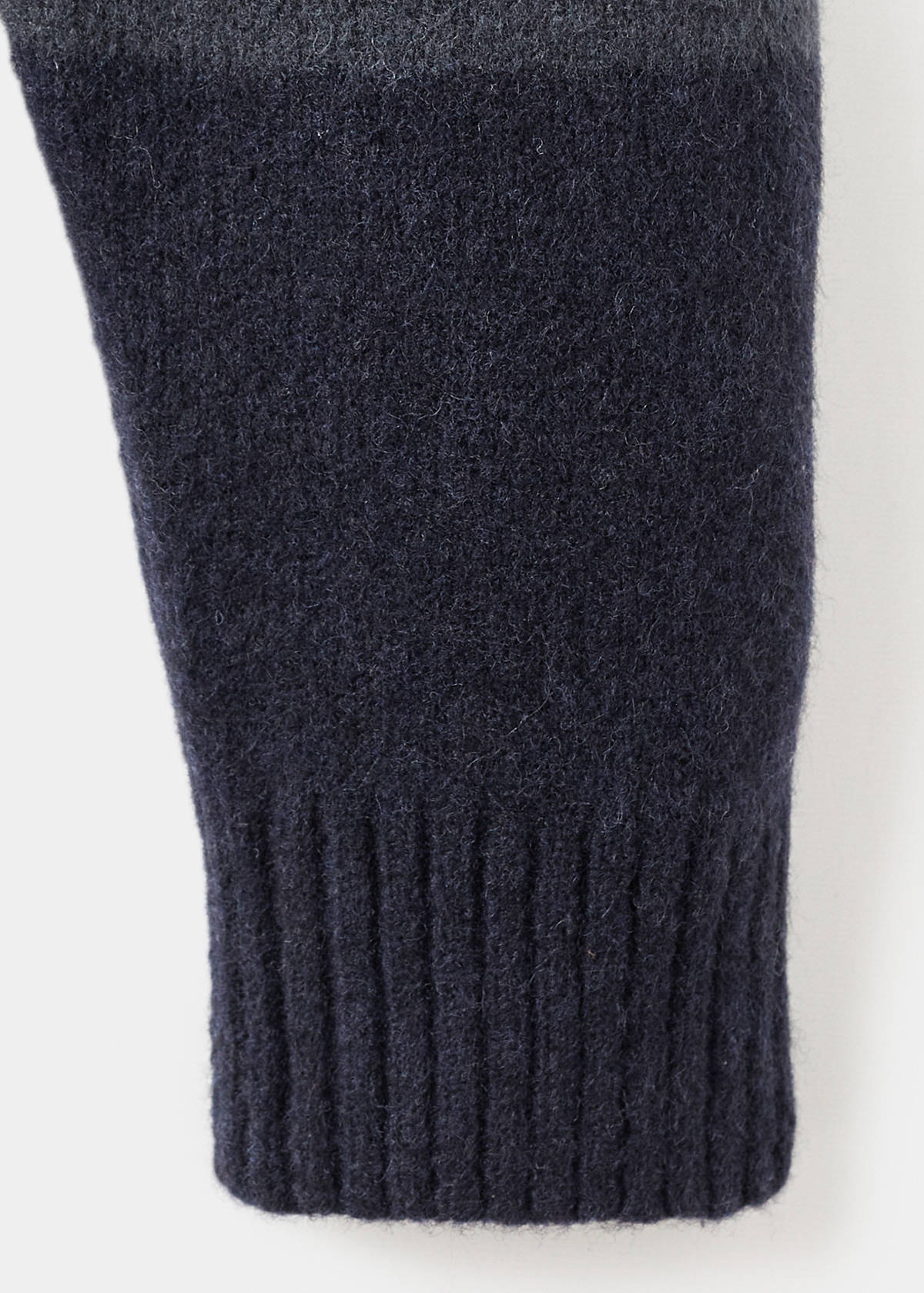 Wool-blend striped sweater — Indigo Blue